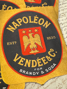 RARE Vintage French NAPOLEON Brandy Labels in bundles of 5