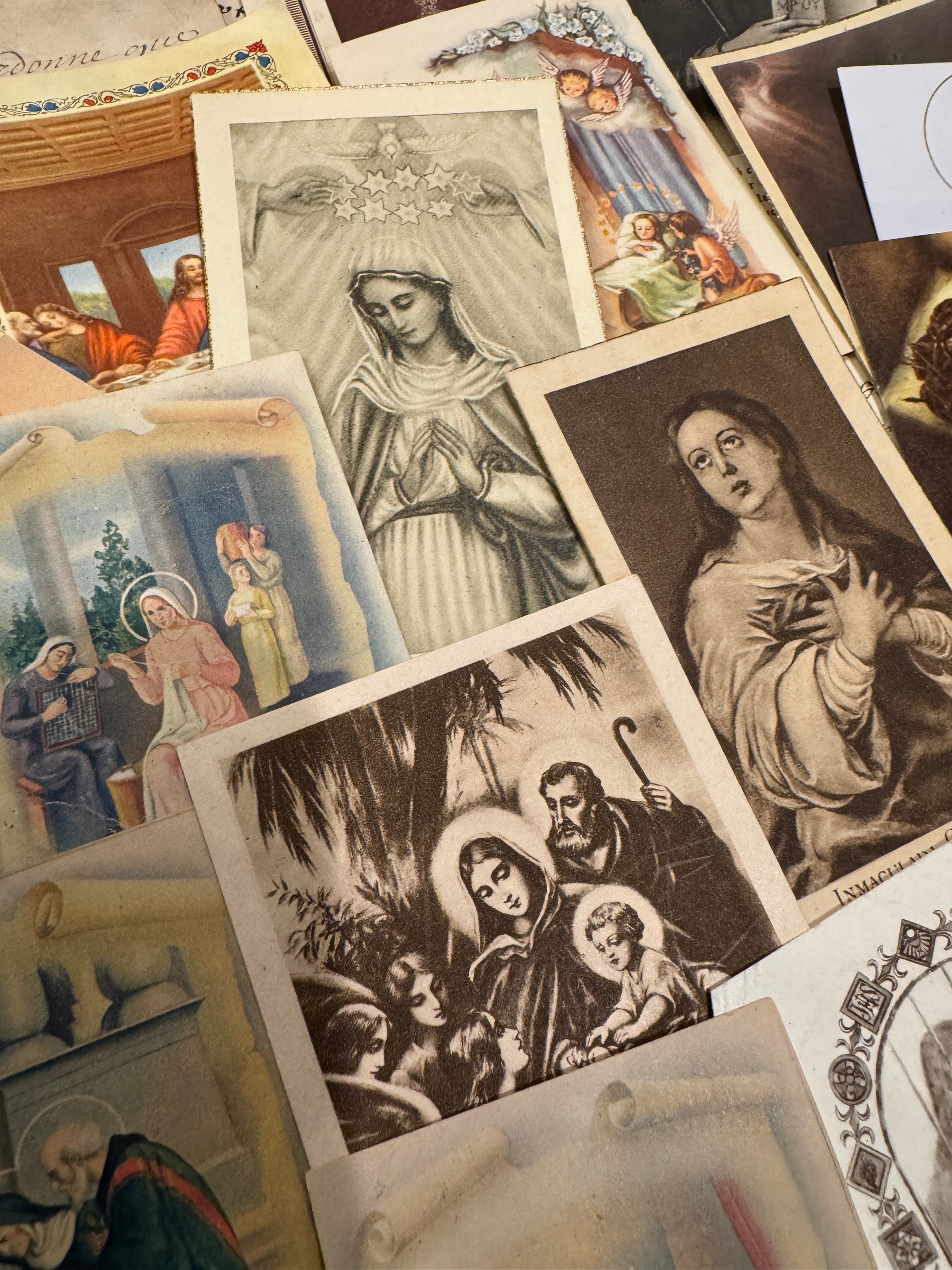 Set of 18 - 19th - 20th C French Religious Holy Cards