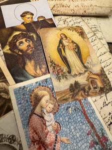 Set of 18 - 19th - 20th C French Religious Holy Cards