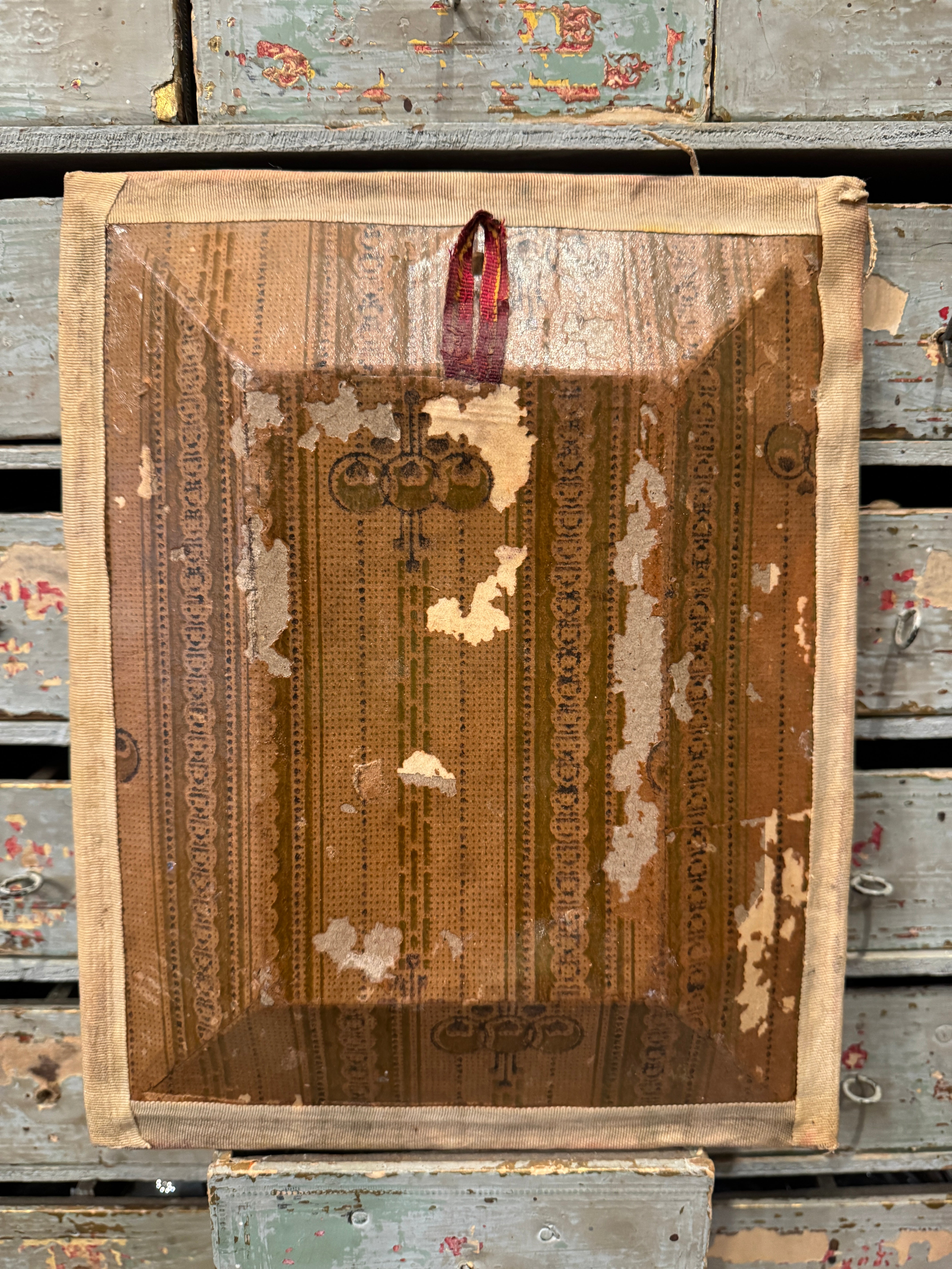 Antique 1800s French Maria Framed Reliquary