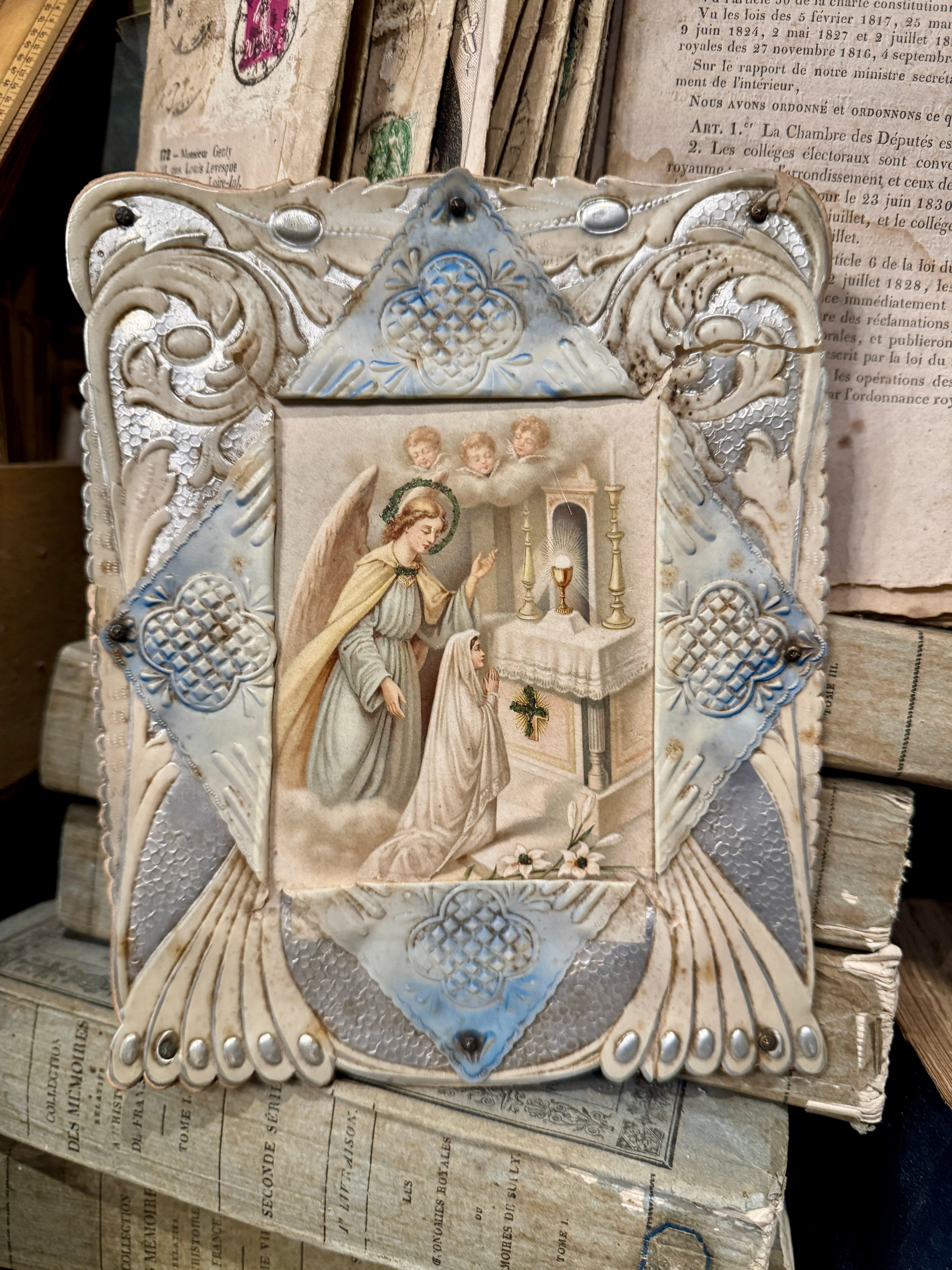 Antique French Religious Frame