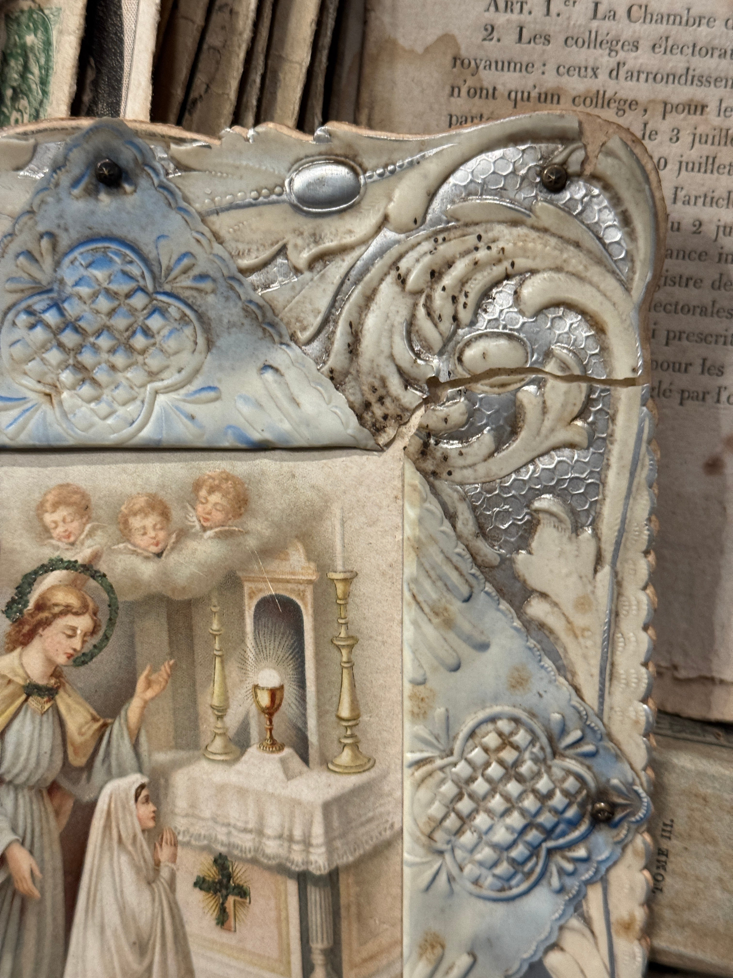 Antique French Religious Frame