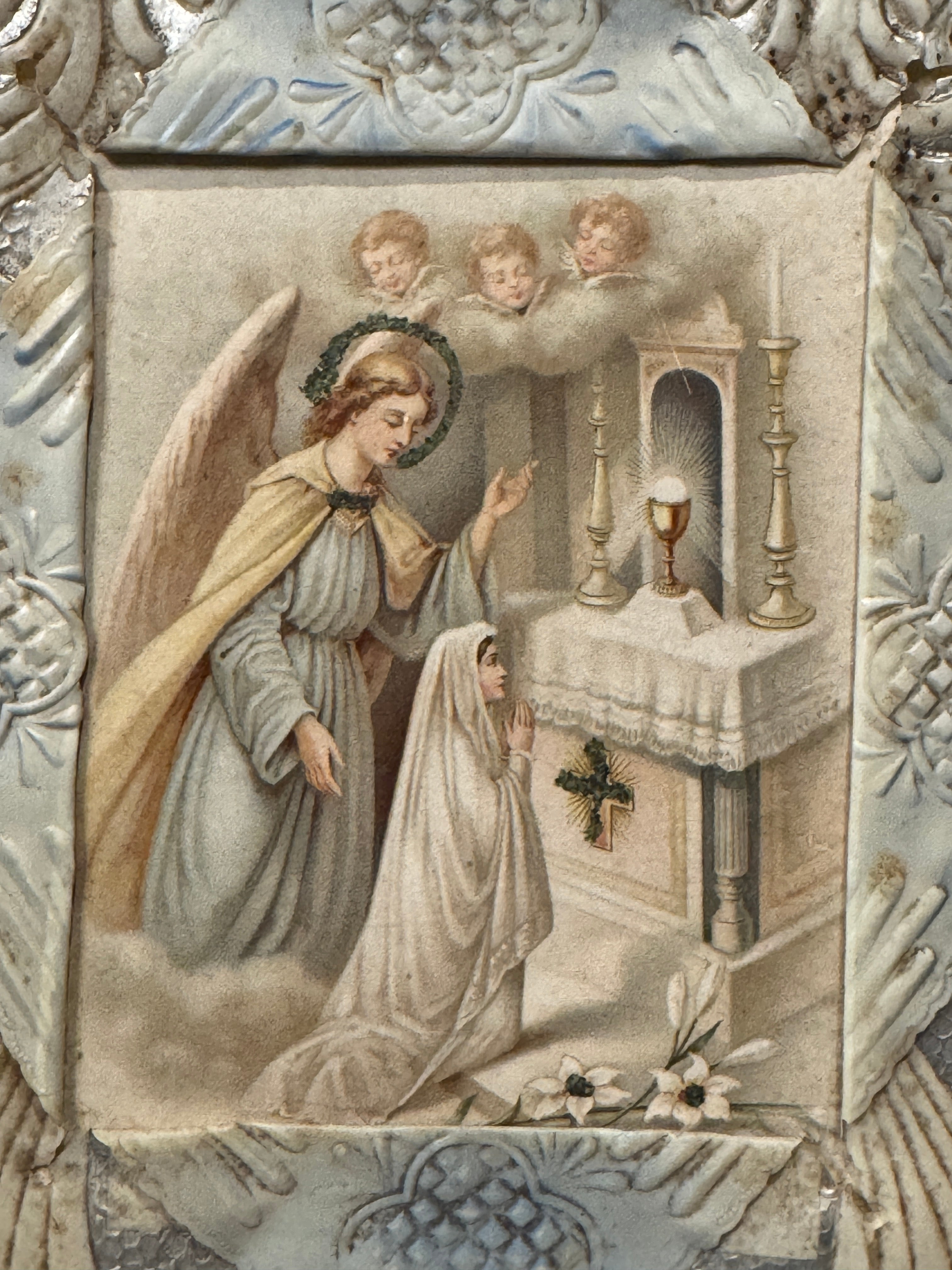 Antique French Religious Frame