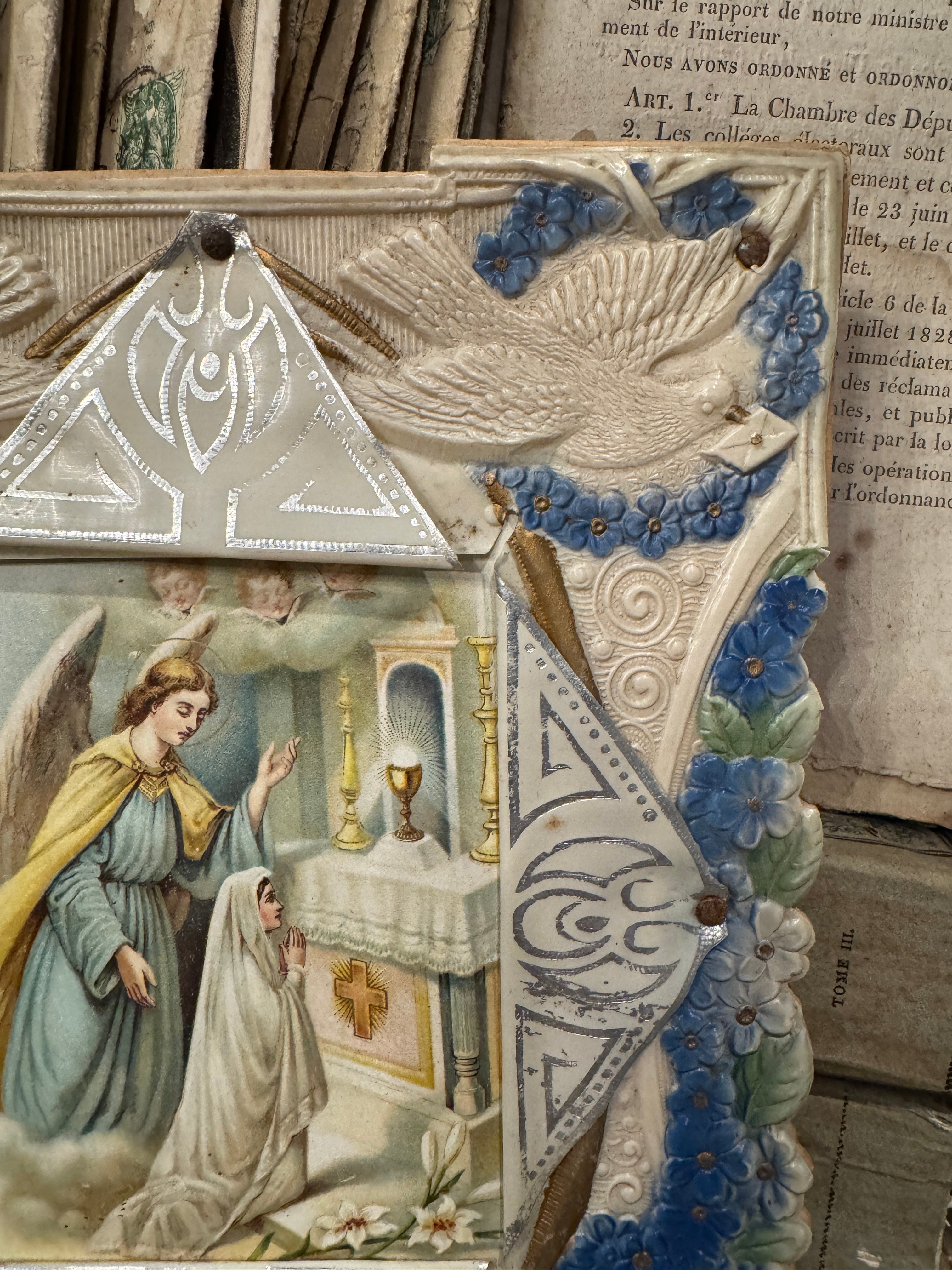 Antique French Religious Frame