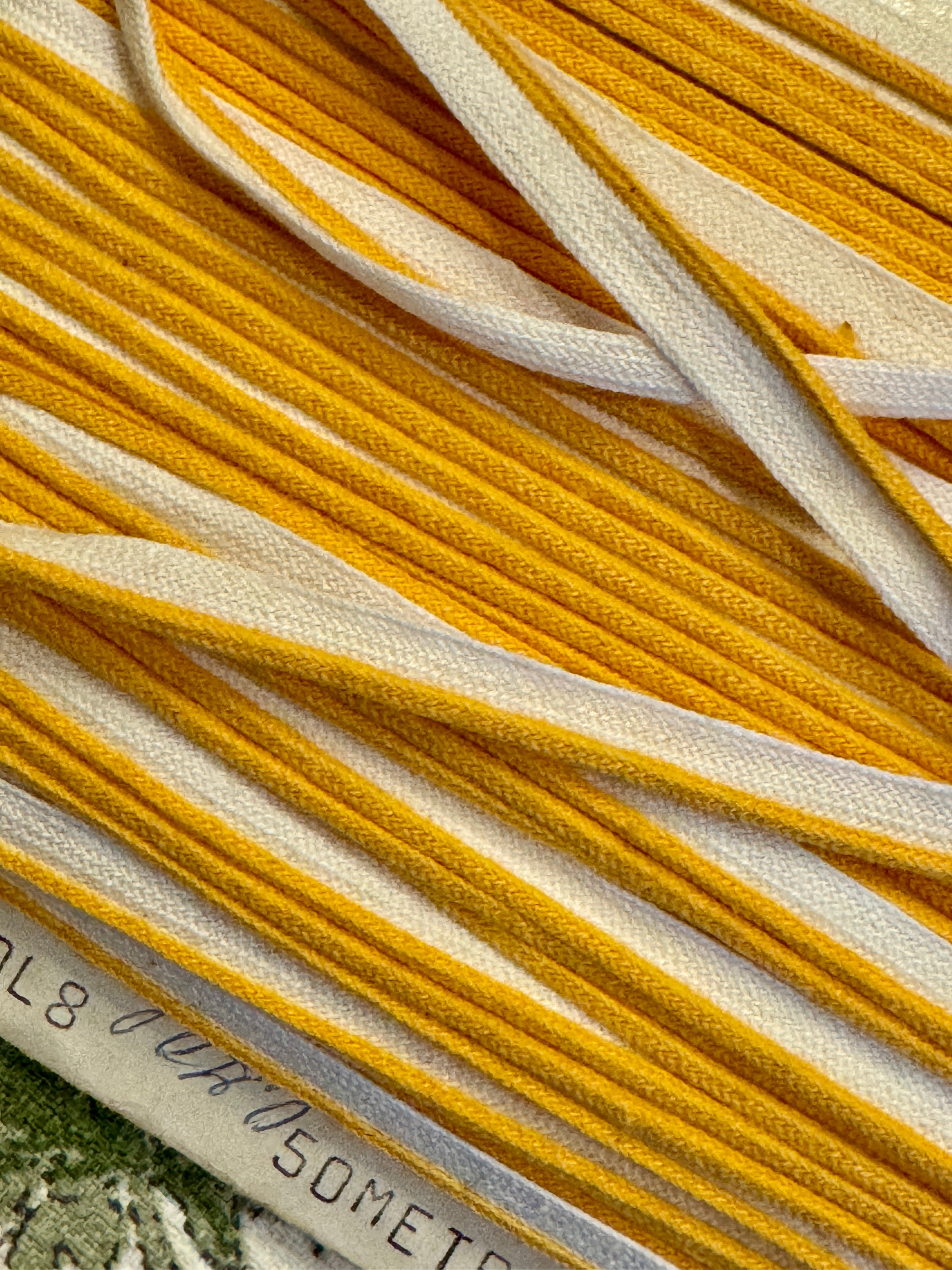 Antique French Yellow Ribbon Trim