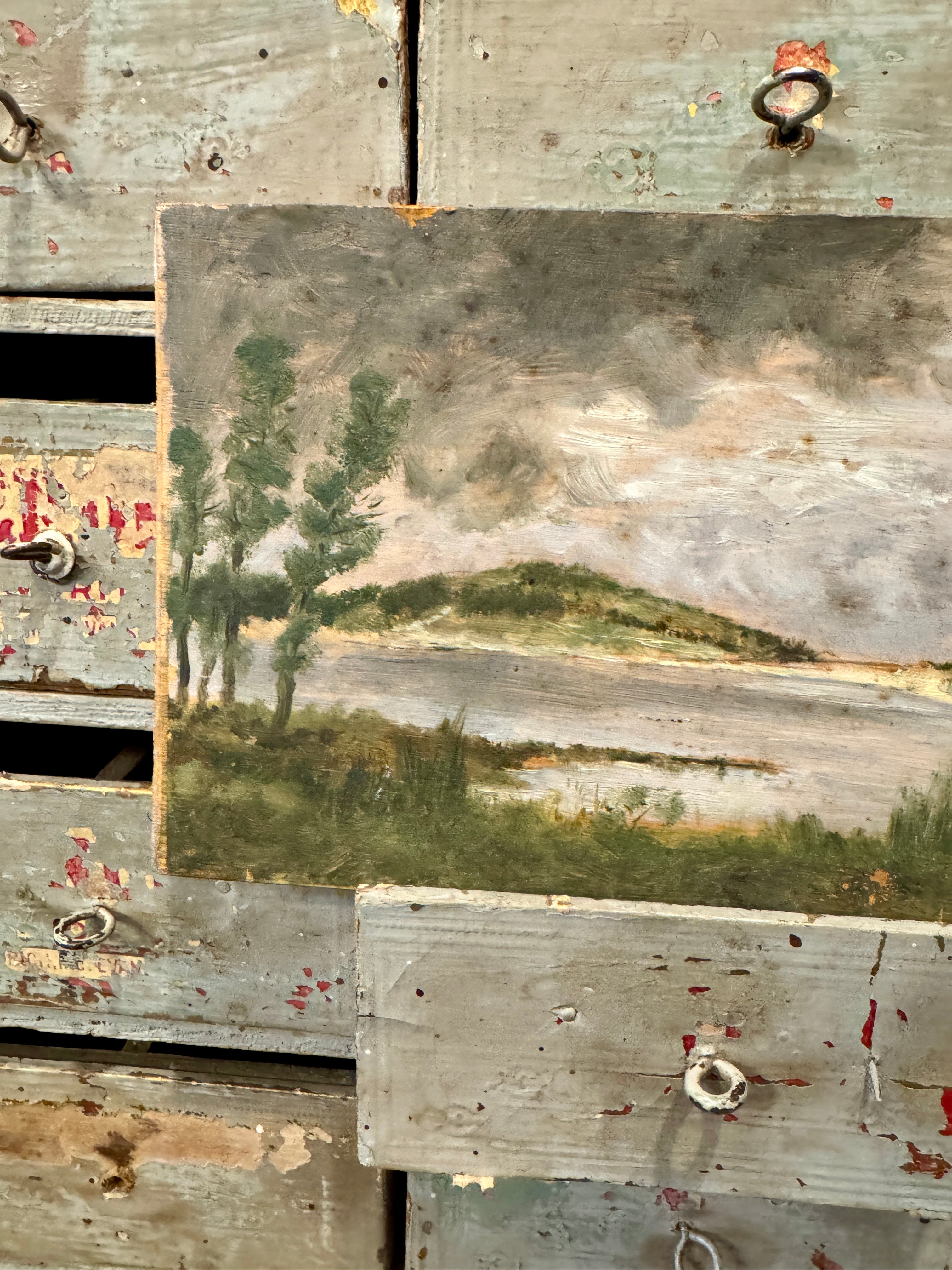 Antique 1800s French Landscape Painting