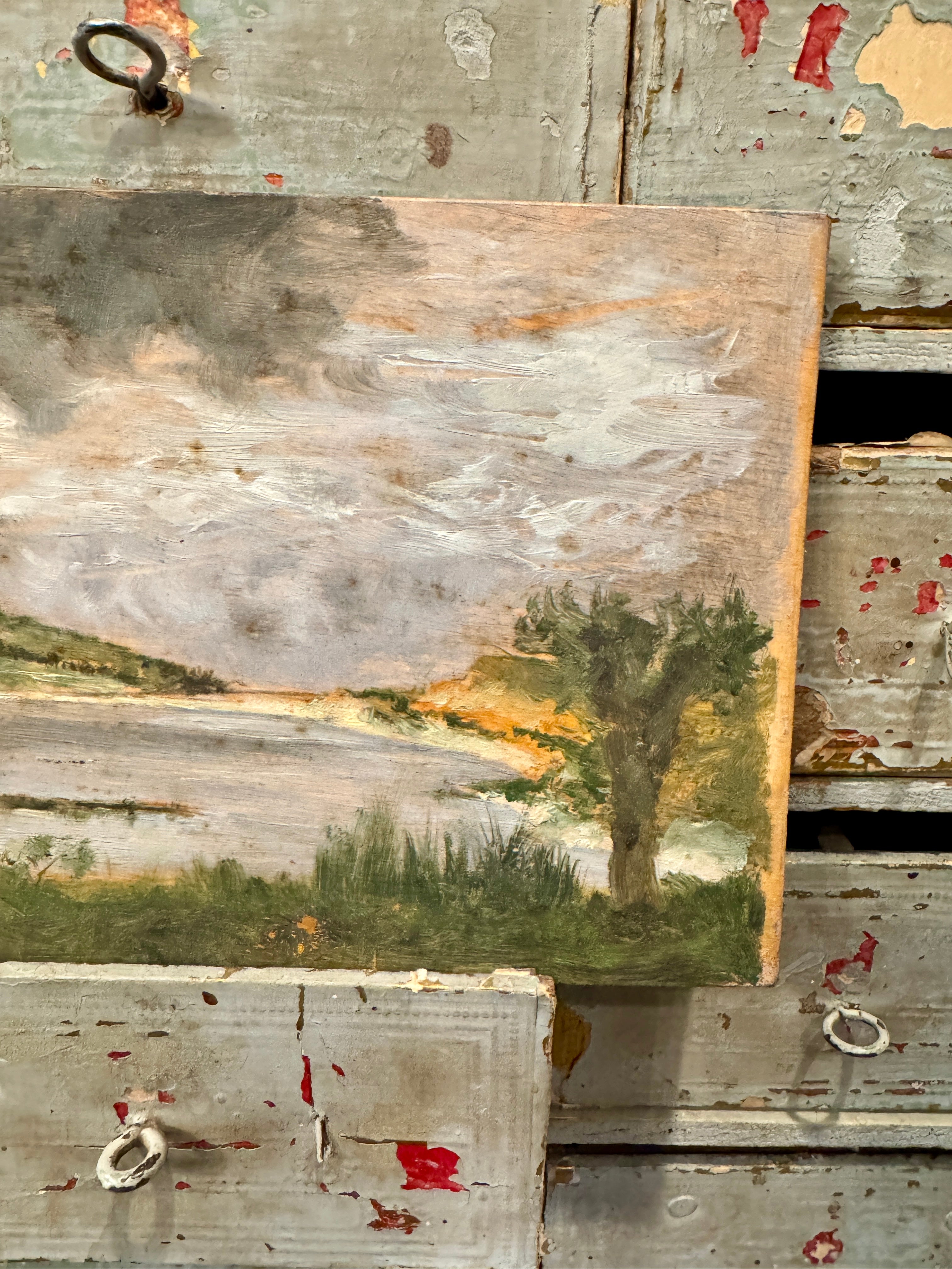Antique 1800s French Landscape Painting