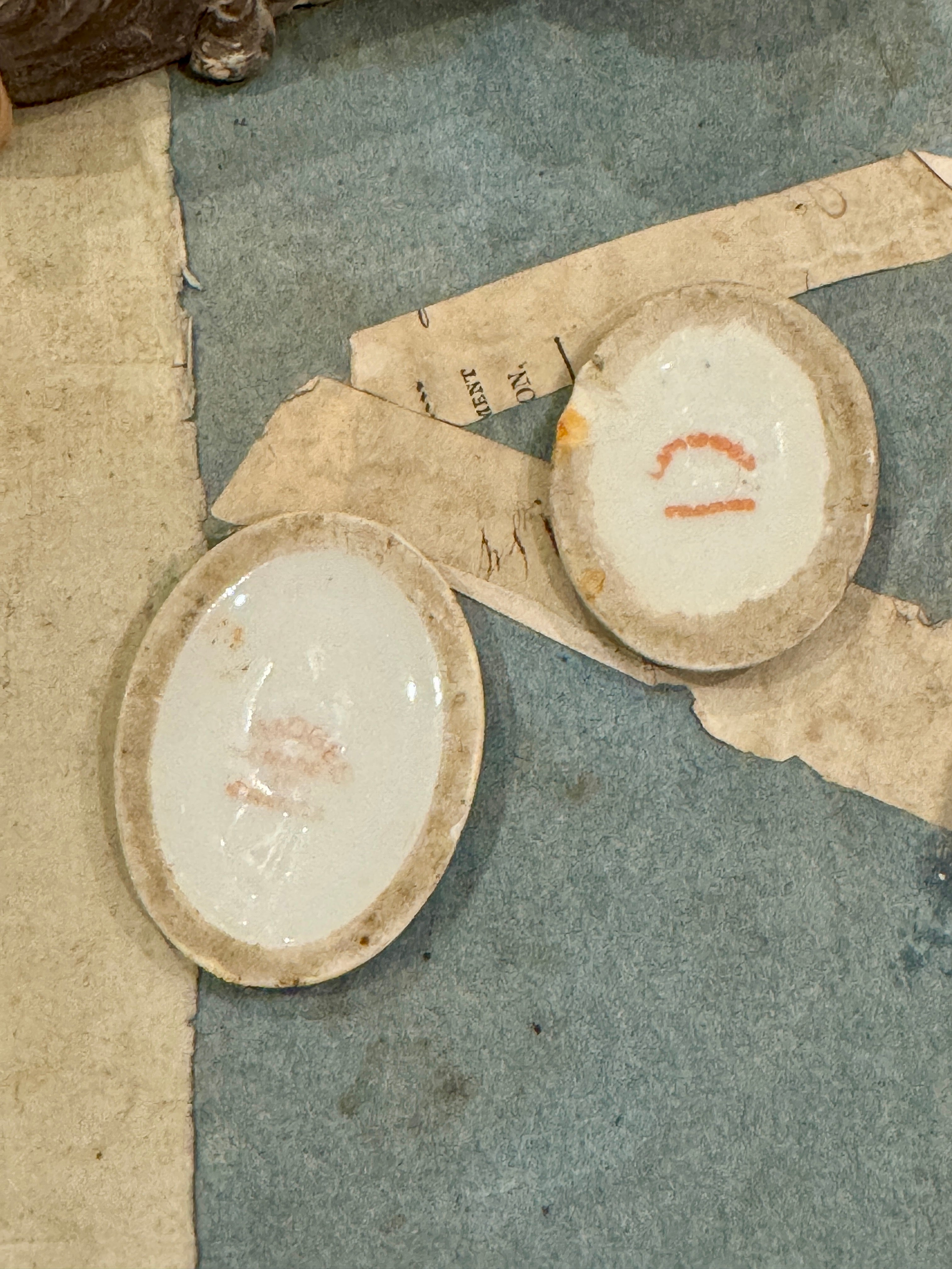 Antique Hand Painted Carbochon Limoges Medallions