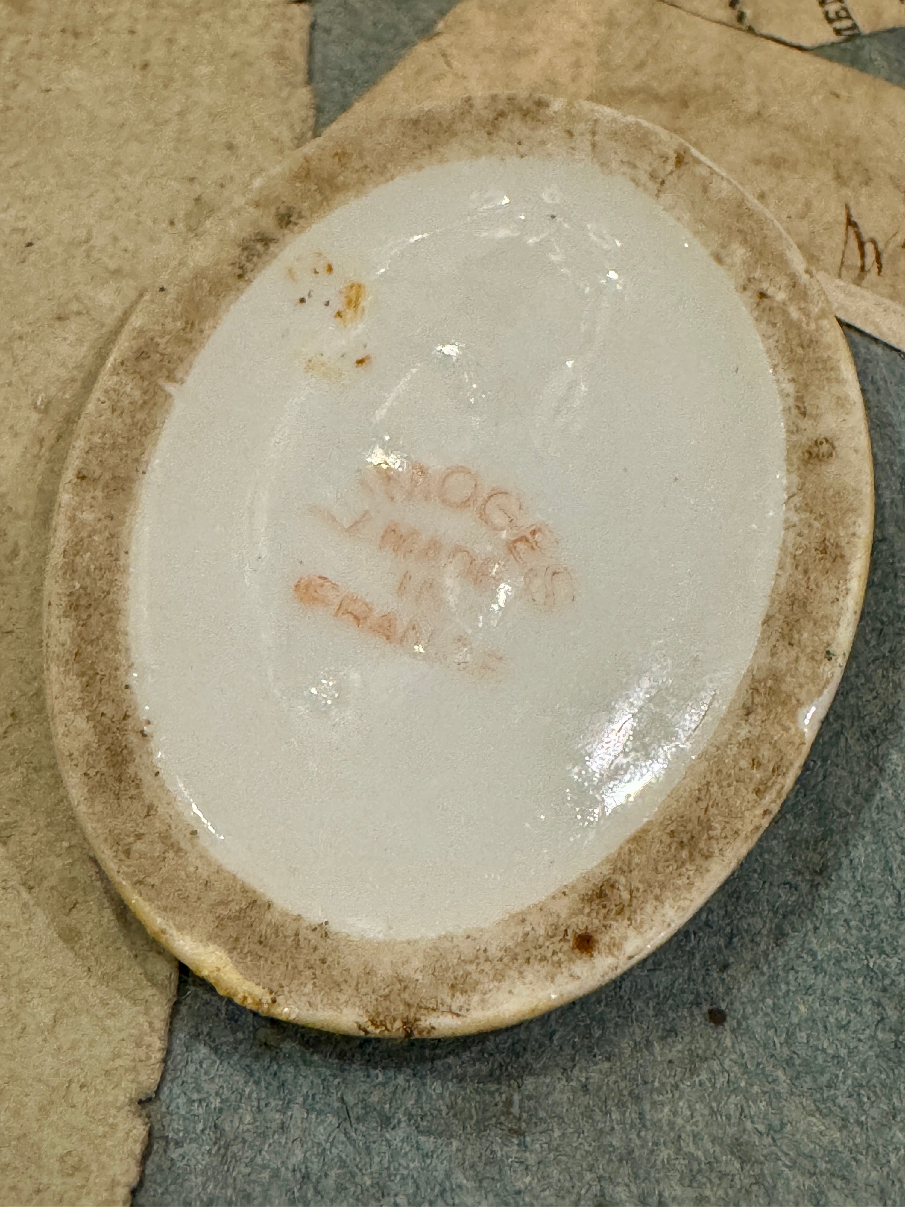 Antique Hand Painted Carbochon Limoges Medallions