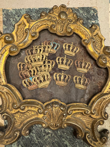 1800s Antique French Metal Crown
