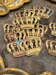 1800s Antique French Metal Crown