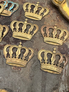 1800s Antique French Metal Crown
