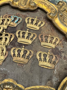 1800s Antique French Metal Crown