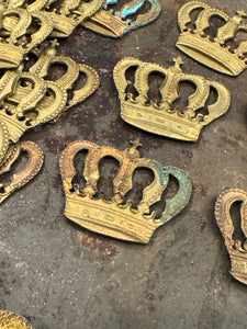 1800s Antique French Metal Crown