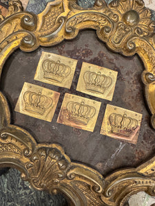 1800s Antique French Metal Crown Stamping Plates