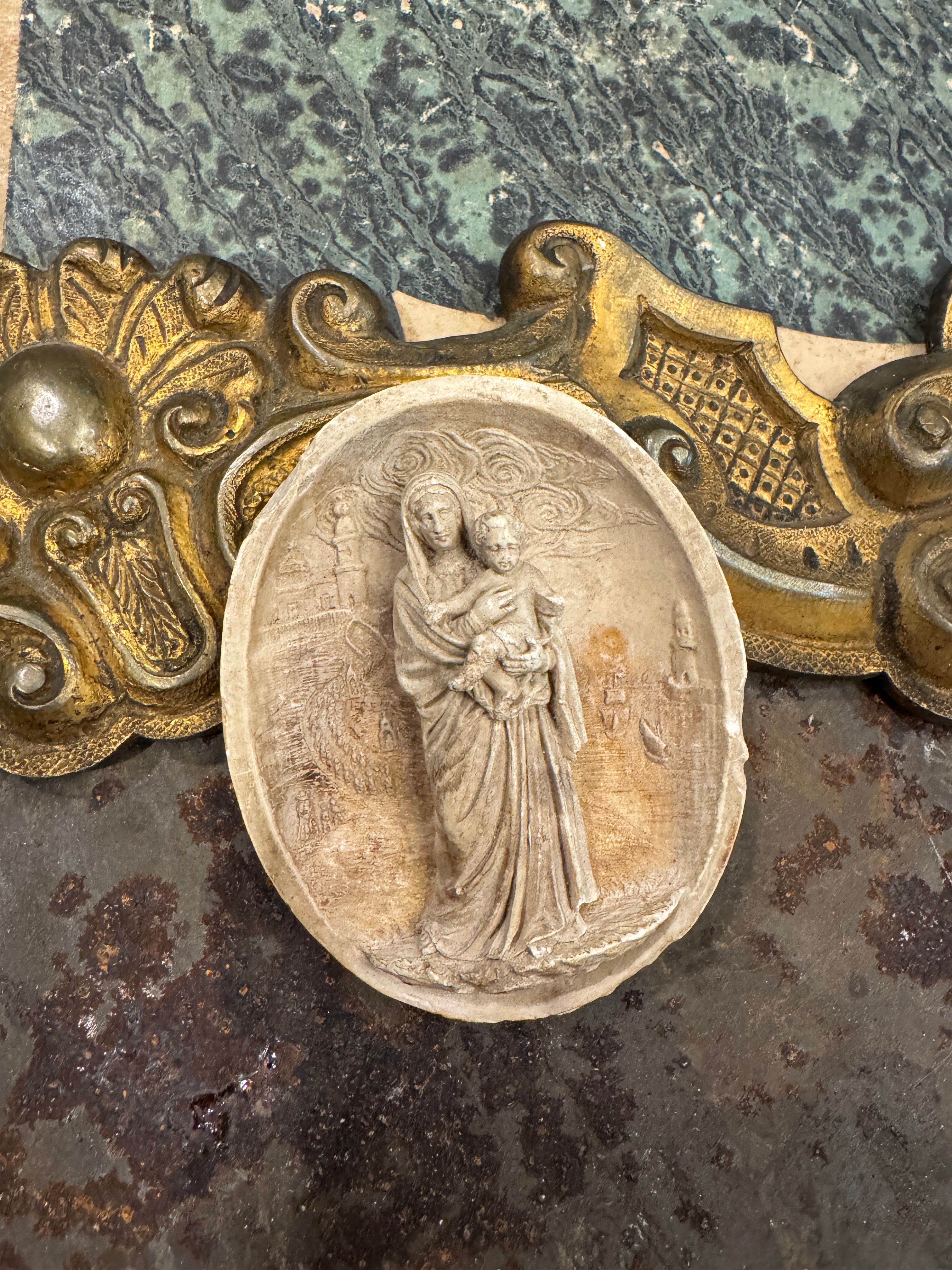 Beautiful 1800s Meerschaum French Religious Icon