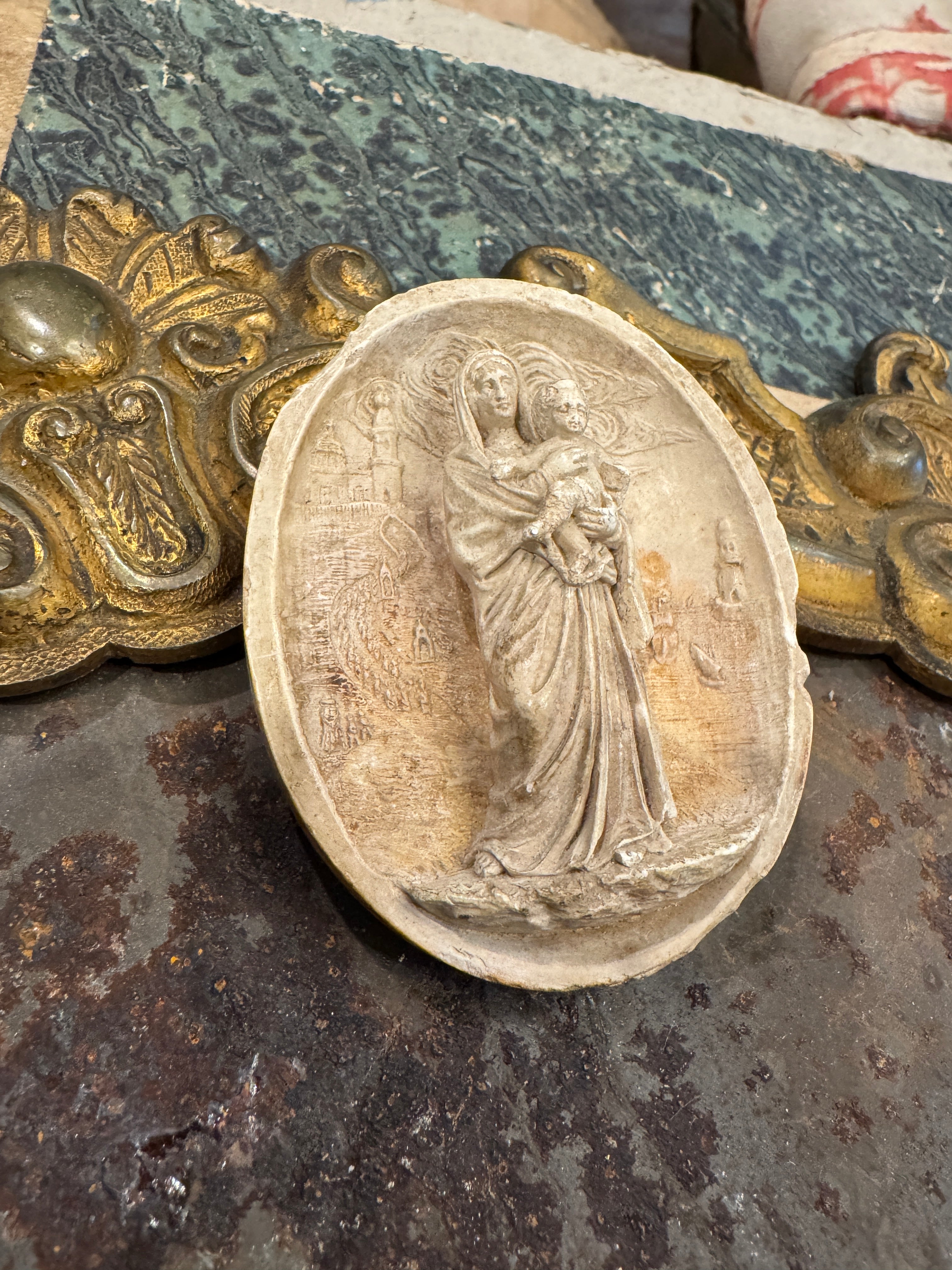 Beautiful 1800s Meerschaum French Religious Icon