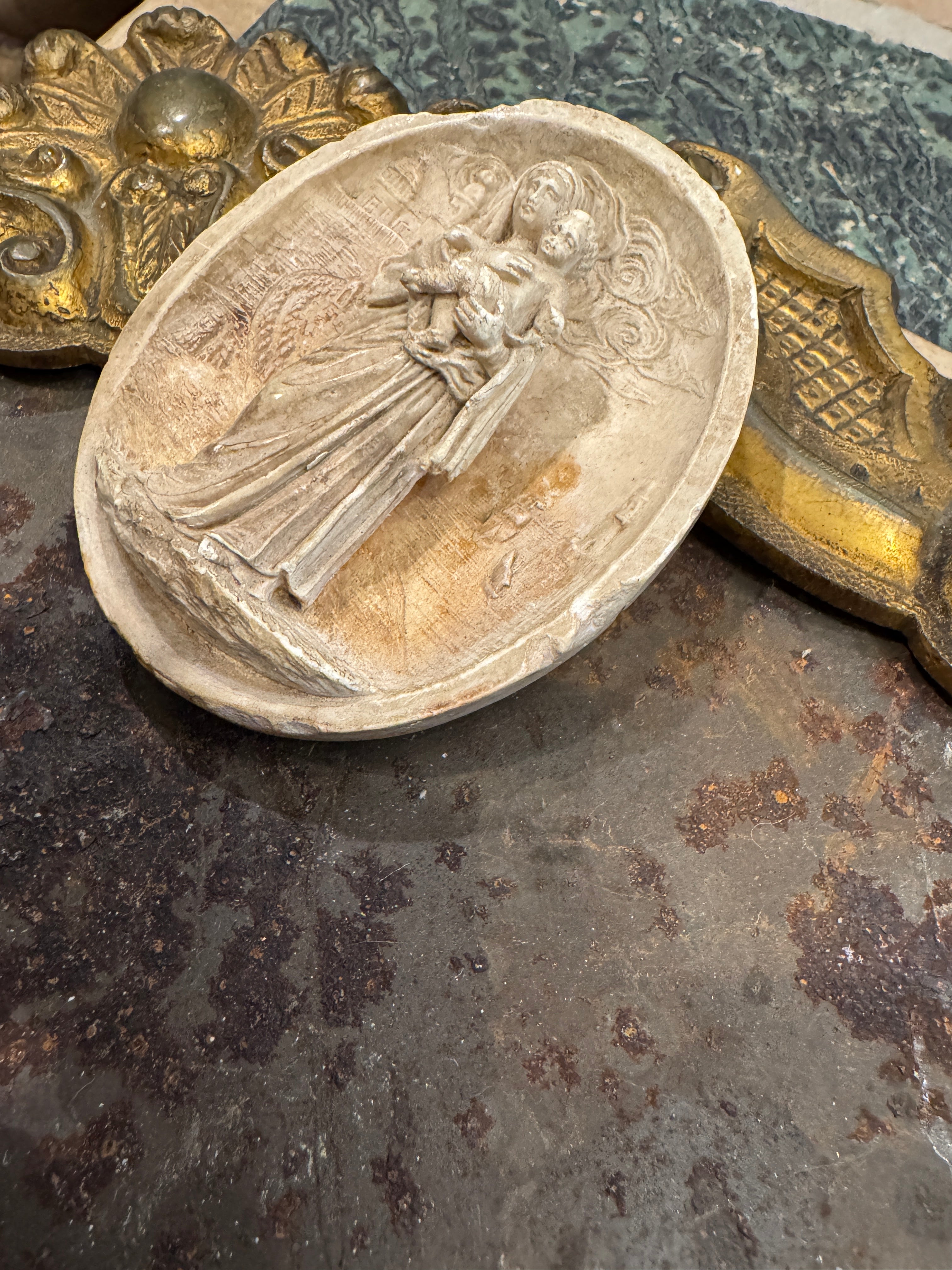 Beautiful 1800s Meerschaum French Religious Icon