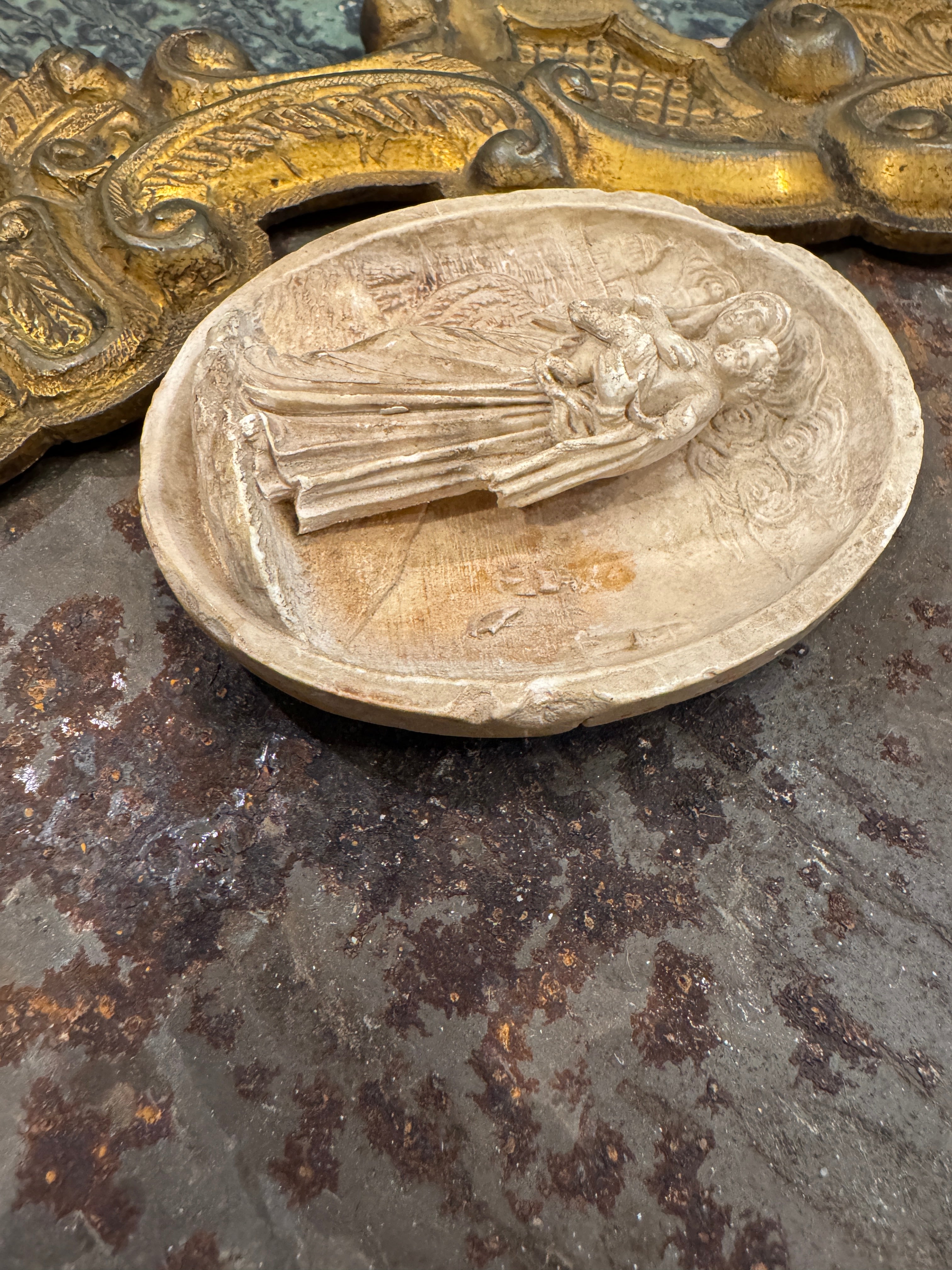 Beautiful 1800s Meerschaum French Religious Icon