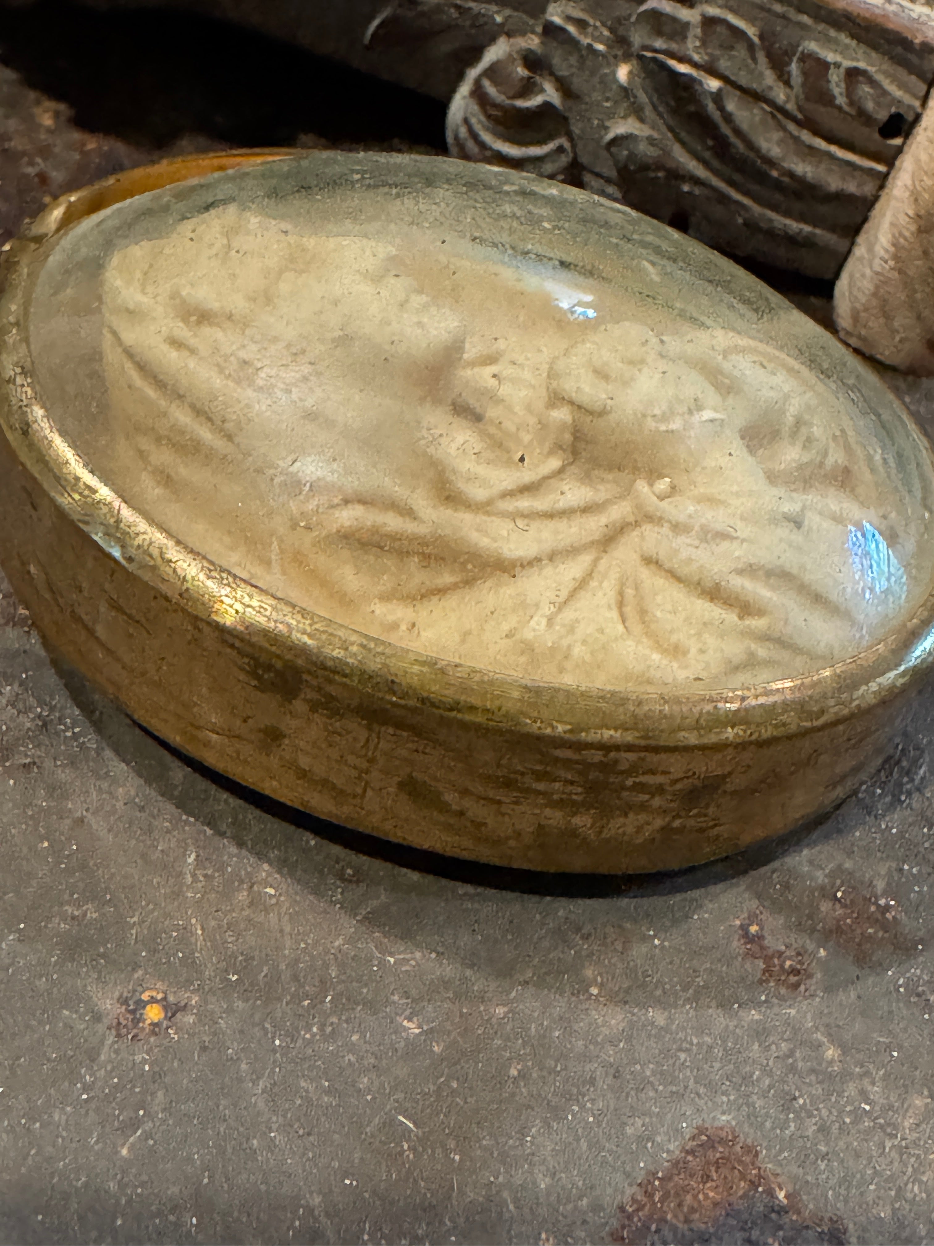 Beautiful Meerschaum 1800s French Religious Icon