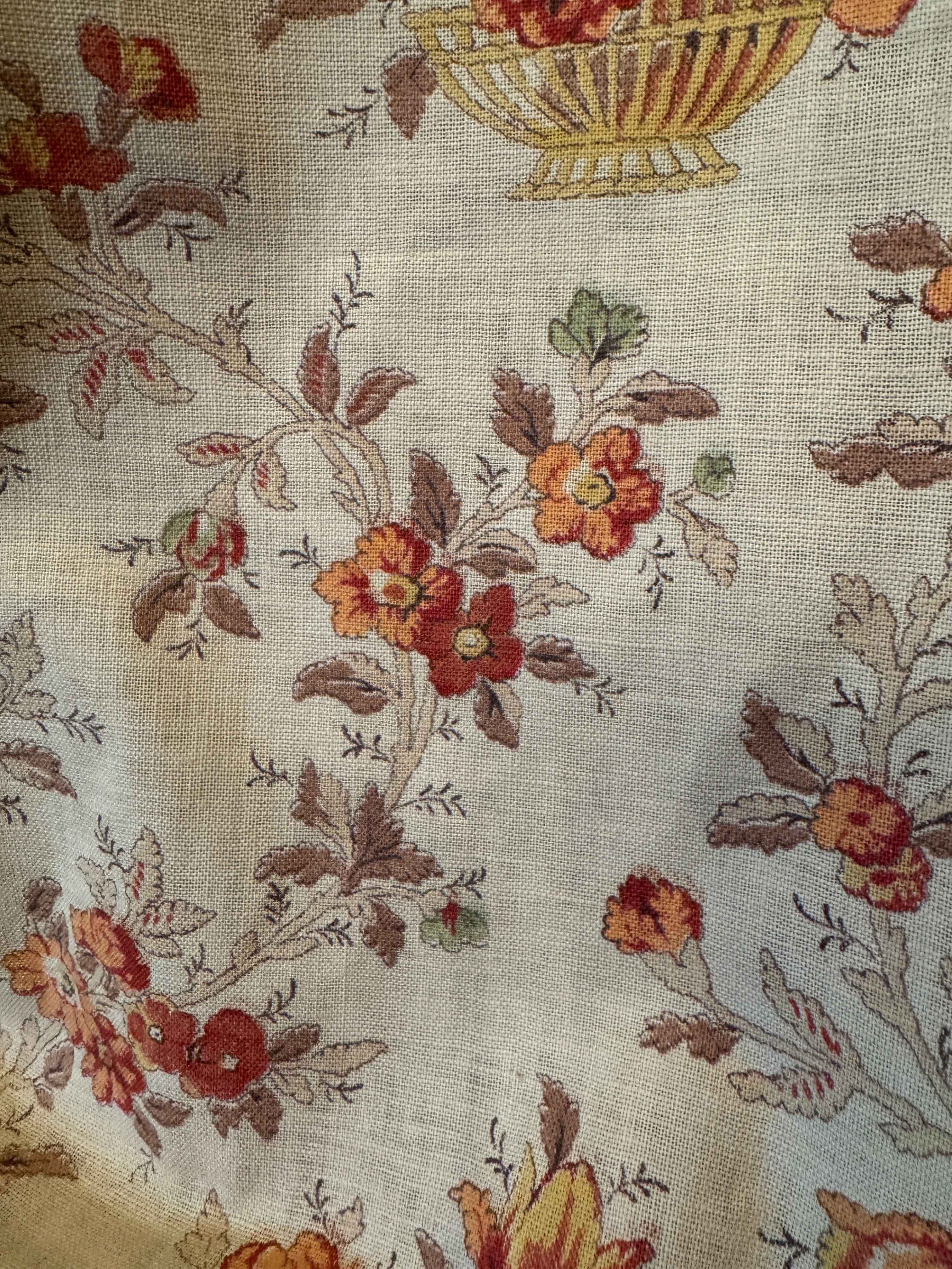 Beautiful French Floral Basket Fabric *