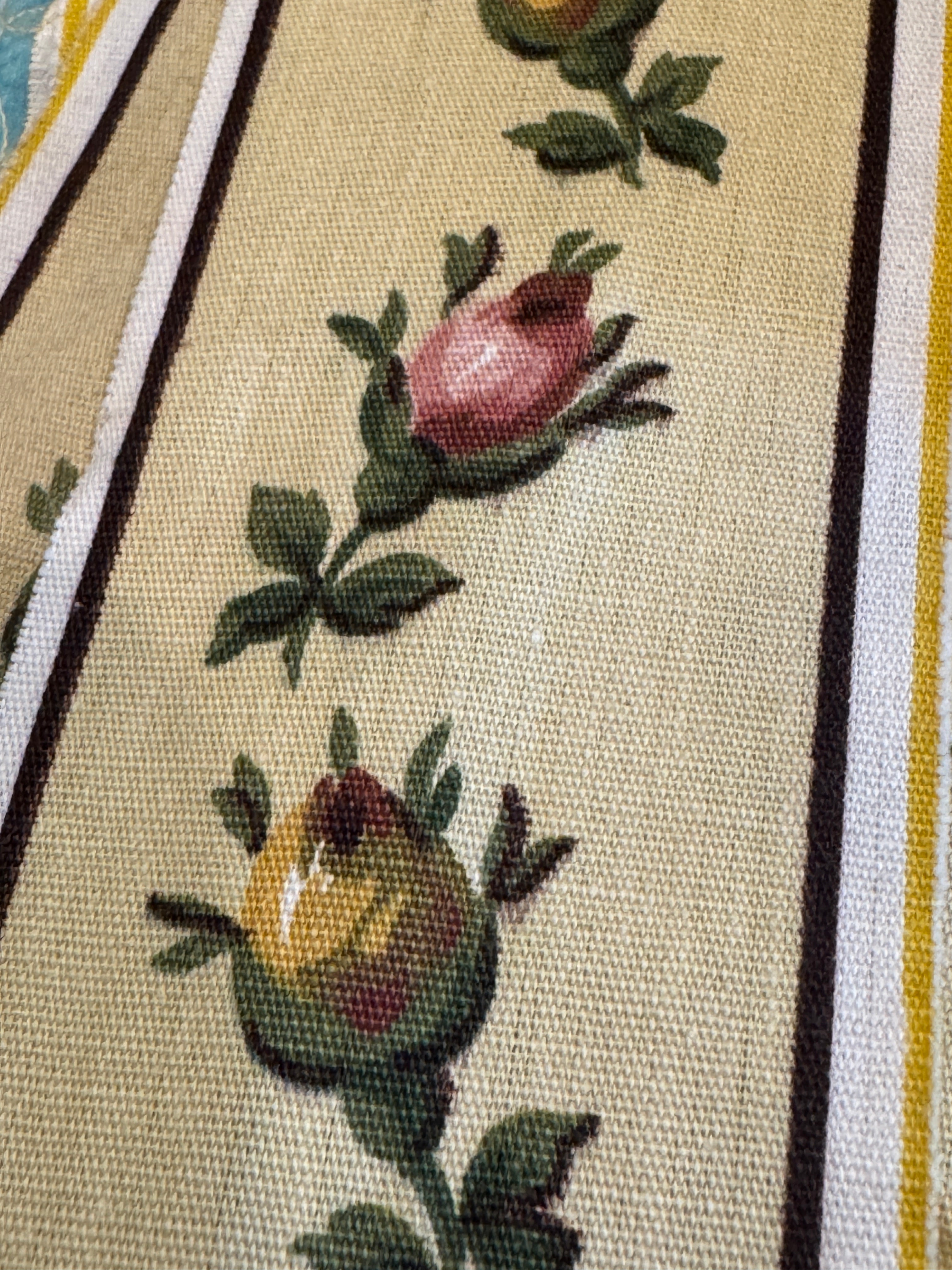 Antique French Rose Canvas Ribbon, Trim or Upholstery