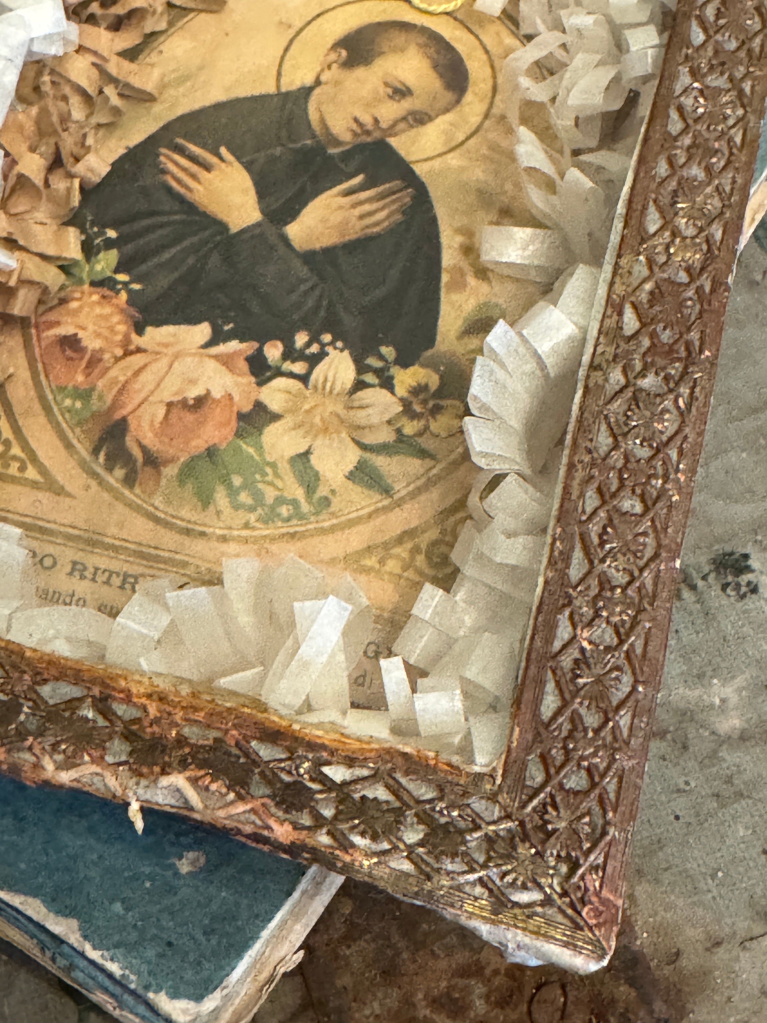 Antique French Framed Relic of St. Louis