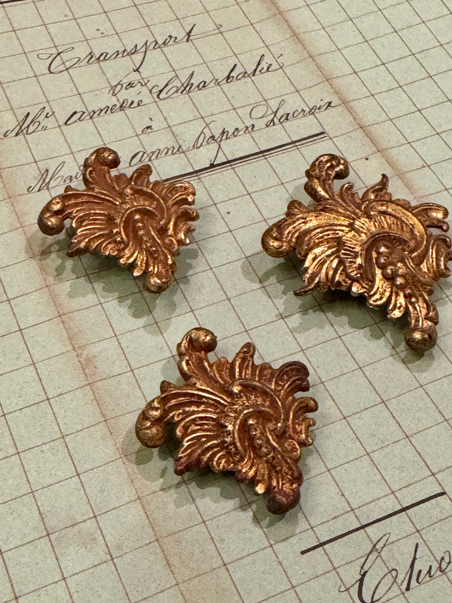 Antique French Picture Hook Covers - Ornate Cache Clous - D3 – Monahan ...