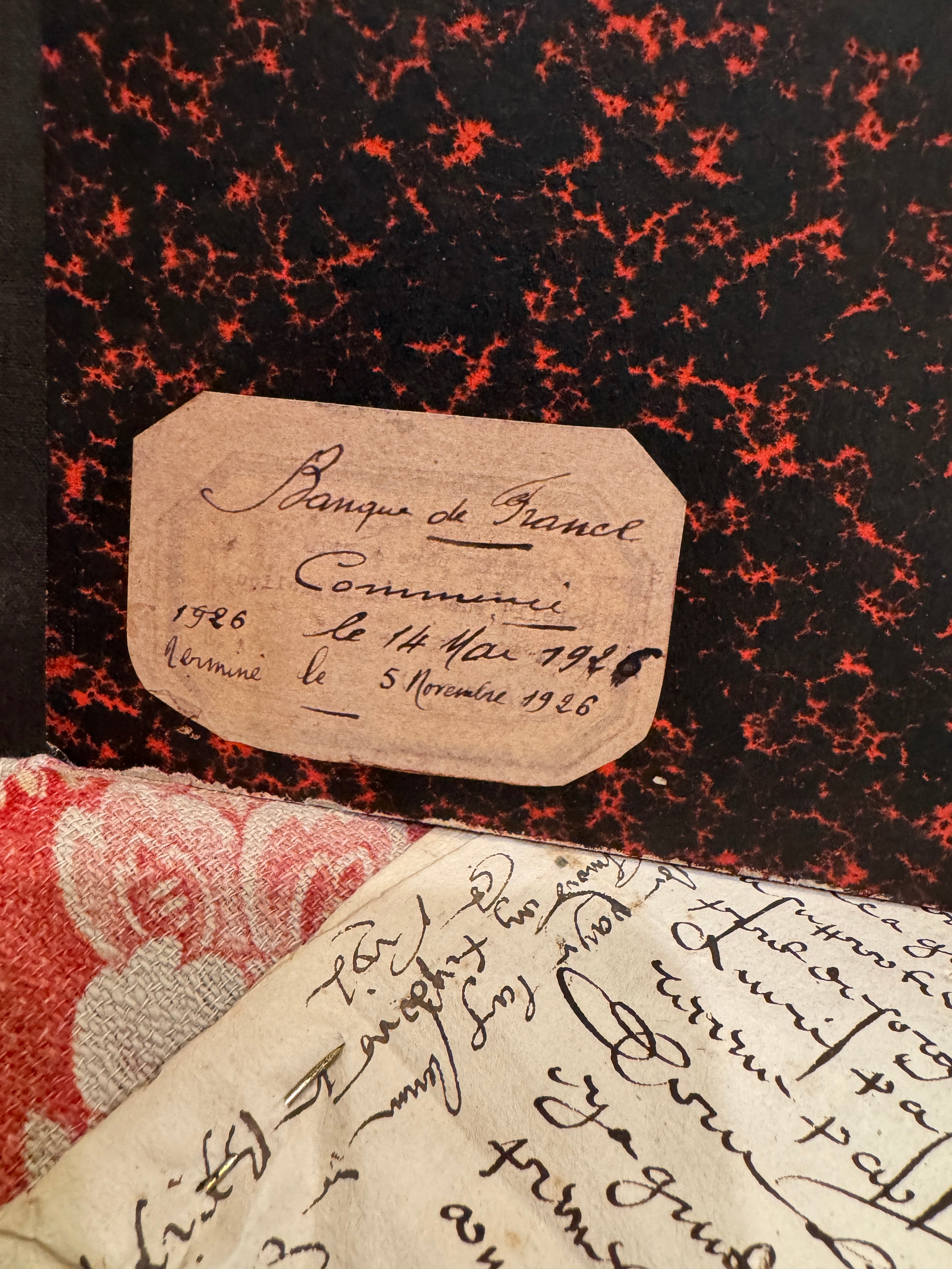 Antique French 1800s Large Blank Notebook