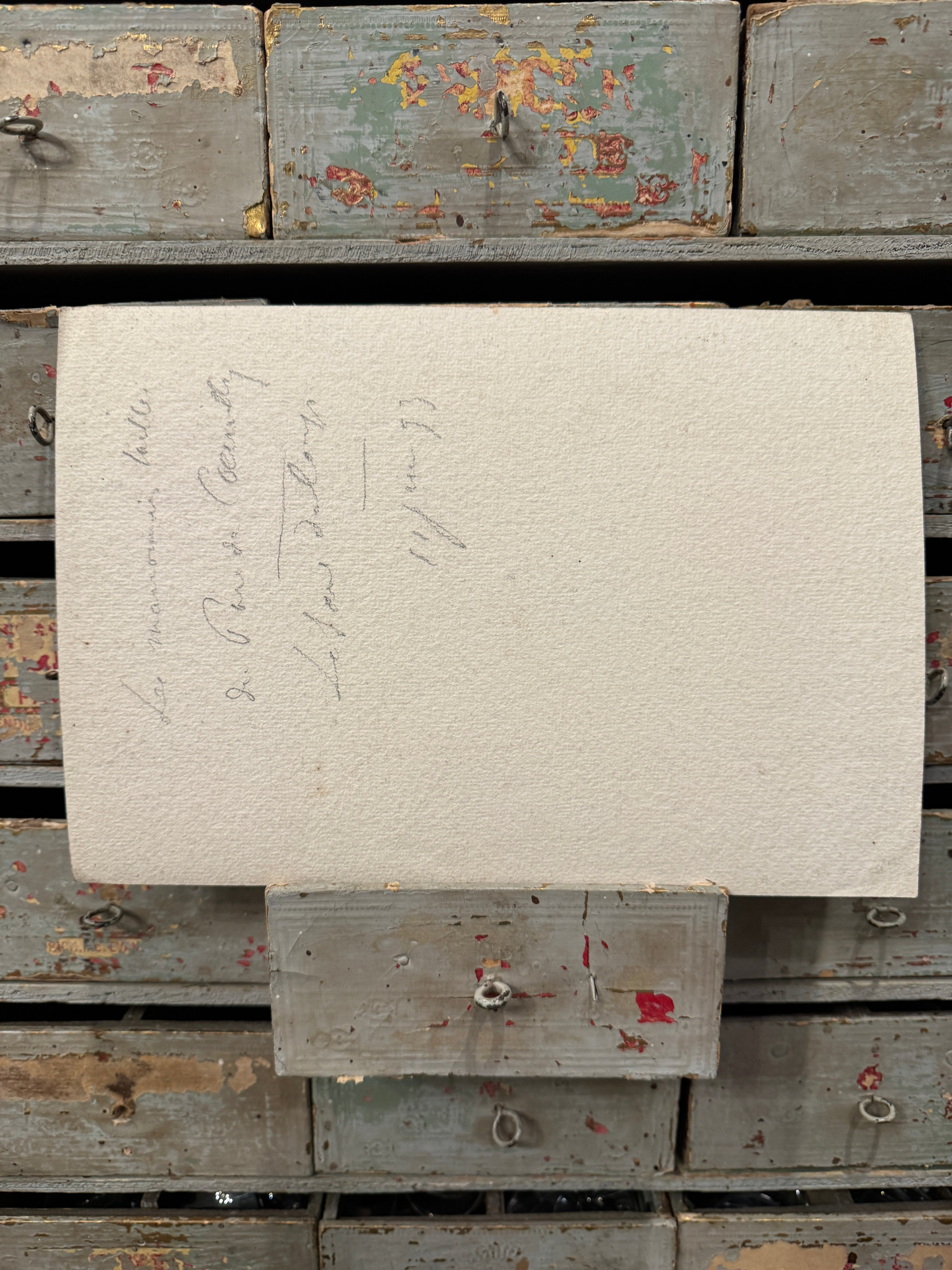 Antique Original 1893 French Watercolor