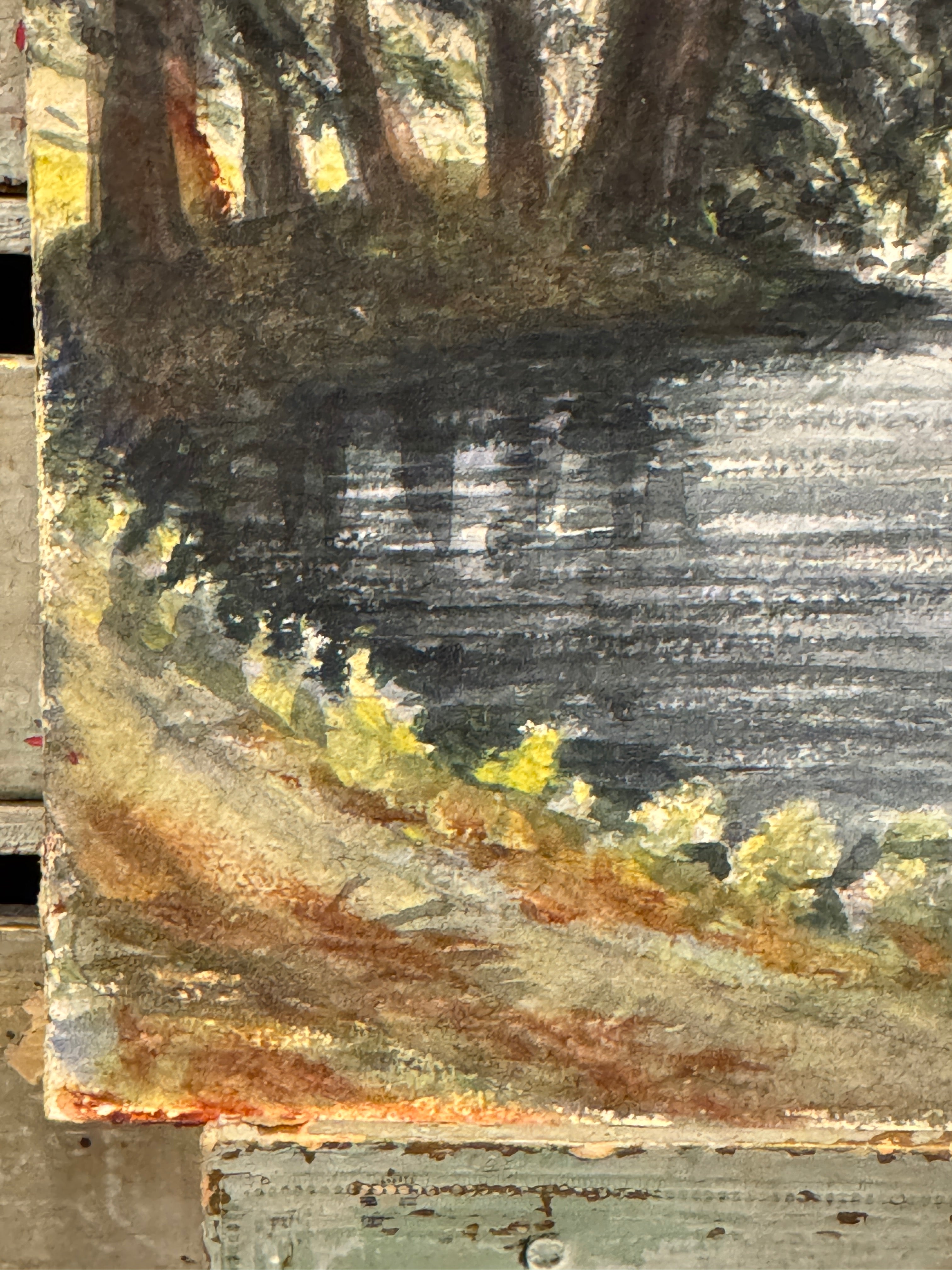 Antique Original 1800s French Watercolor