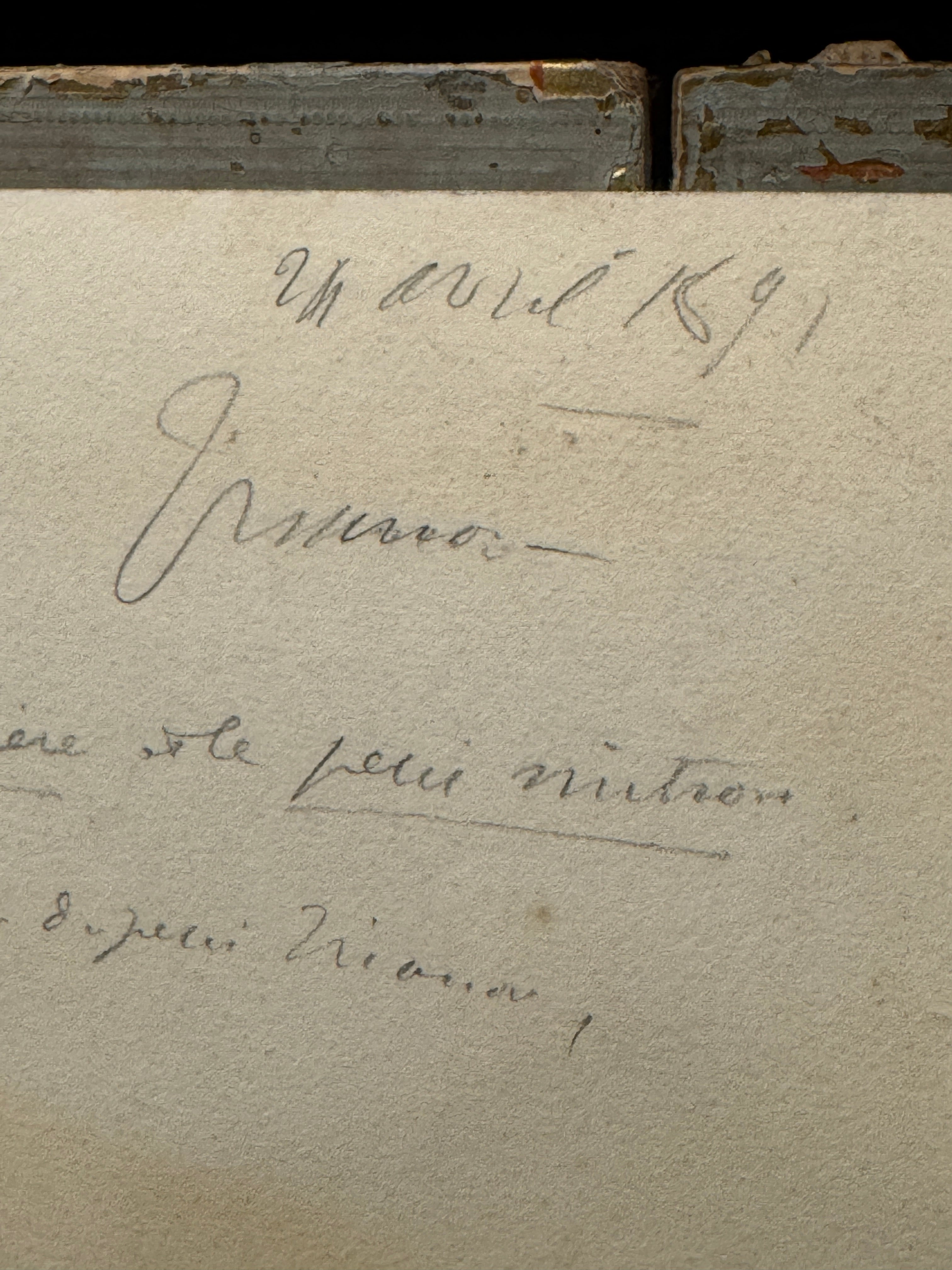 Antique Original 1800s French Watercolor