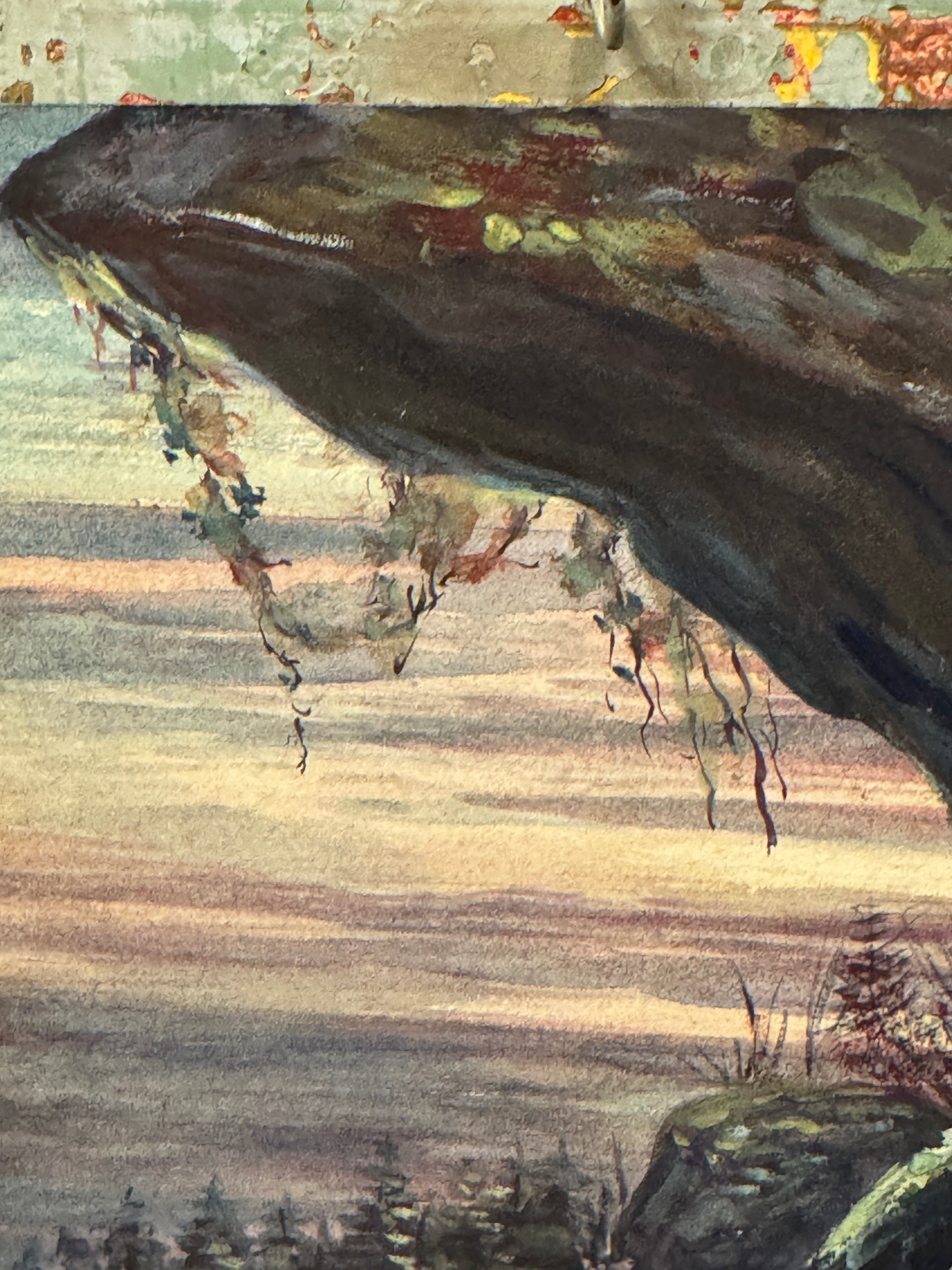 Antique Original 1800s French Watercolor