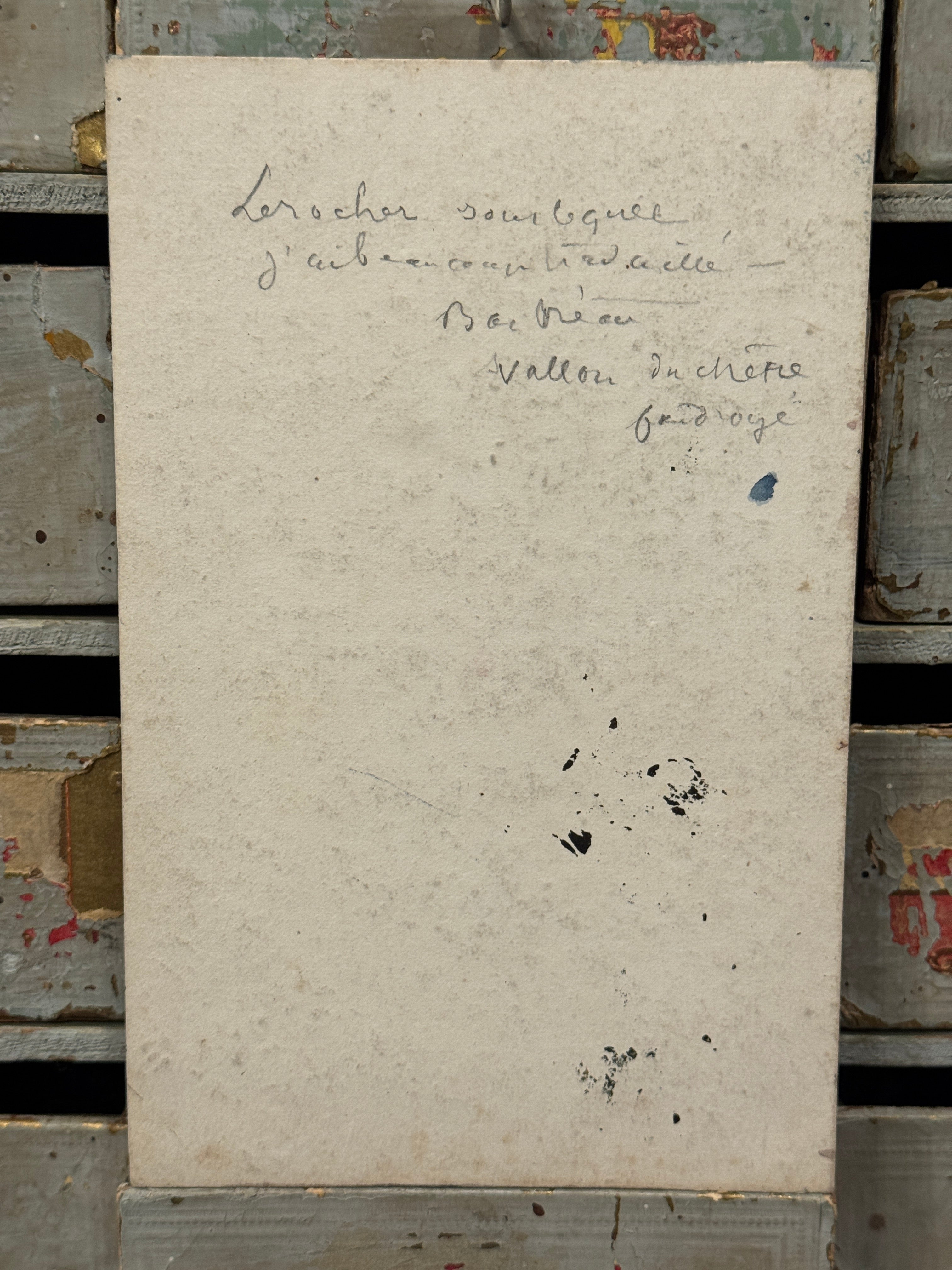 Antique Original 1800s French Watercolor