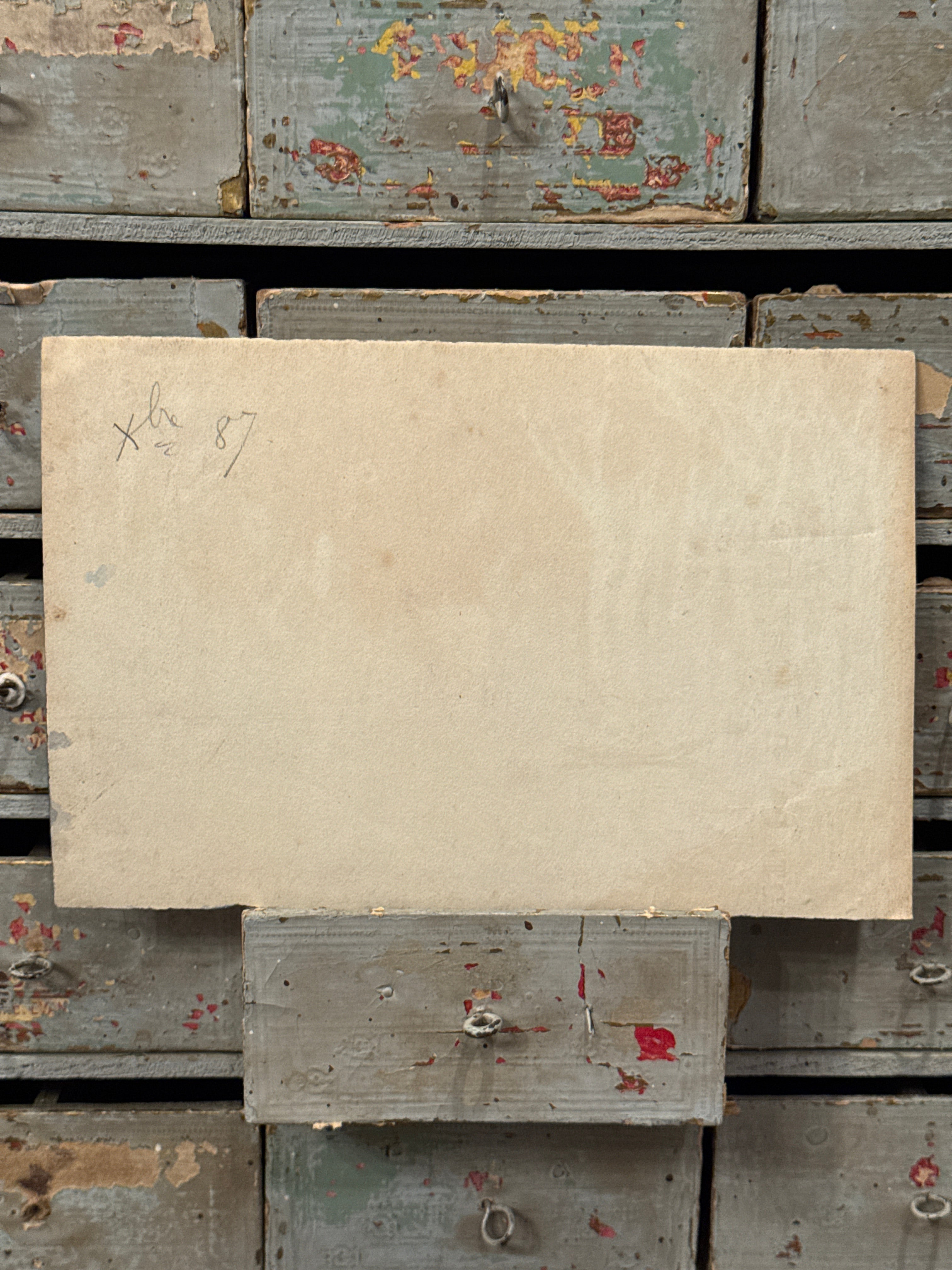 Antique Original 1887 French Watercolor