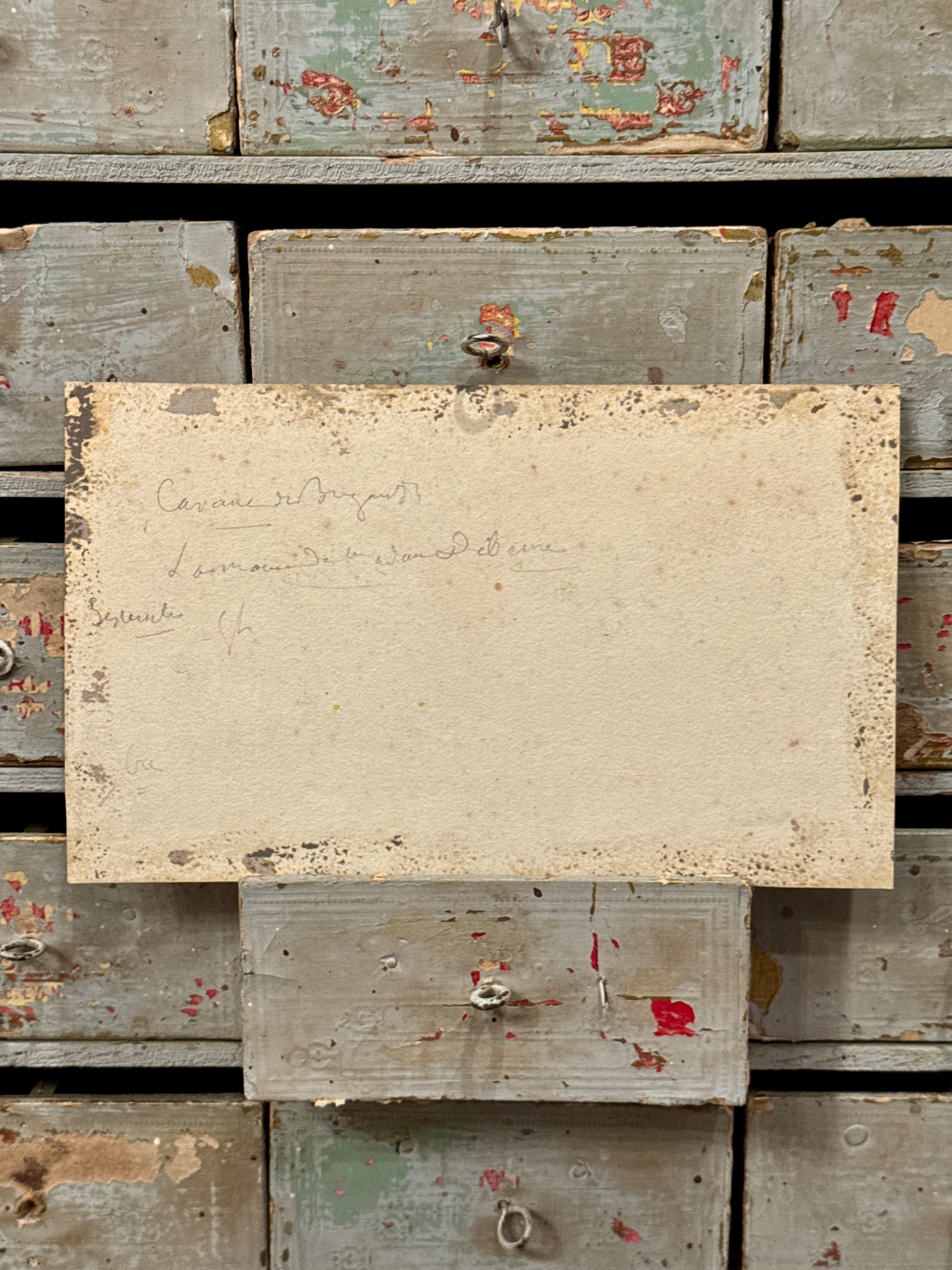 Antique Original 1800s French Watercolor