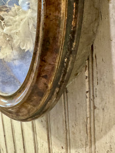 Antique French 1871 Memento Mori Framed Floral Wreath