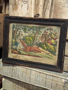Antique 1700s Framed French St Genevieve Engraving