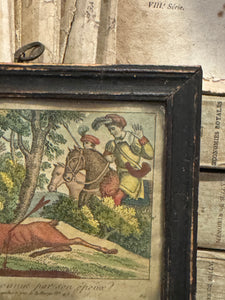 Antique 1700s Framed French St Genevieve Engraving