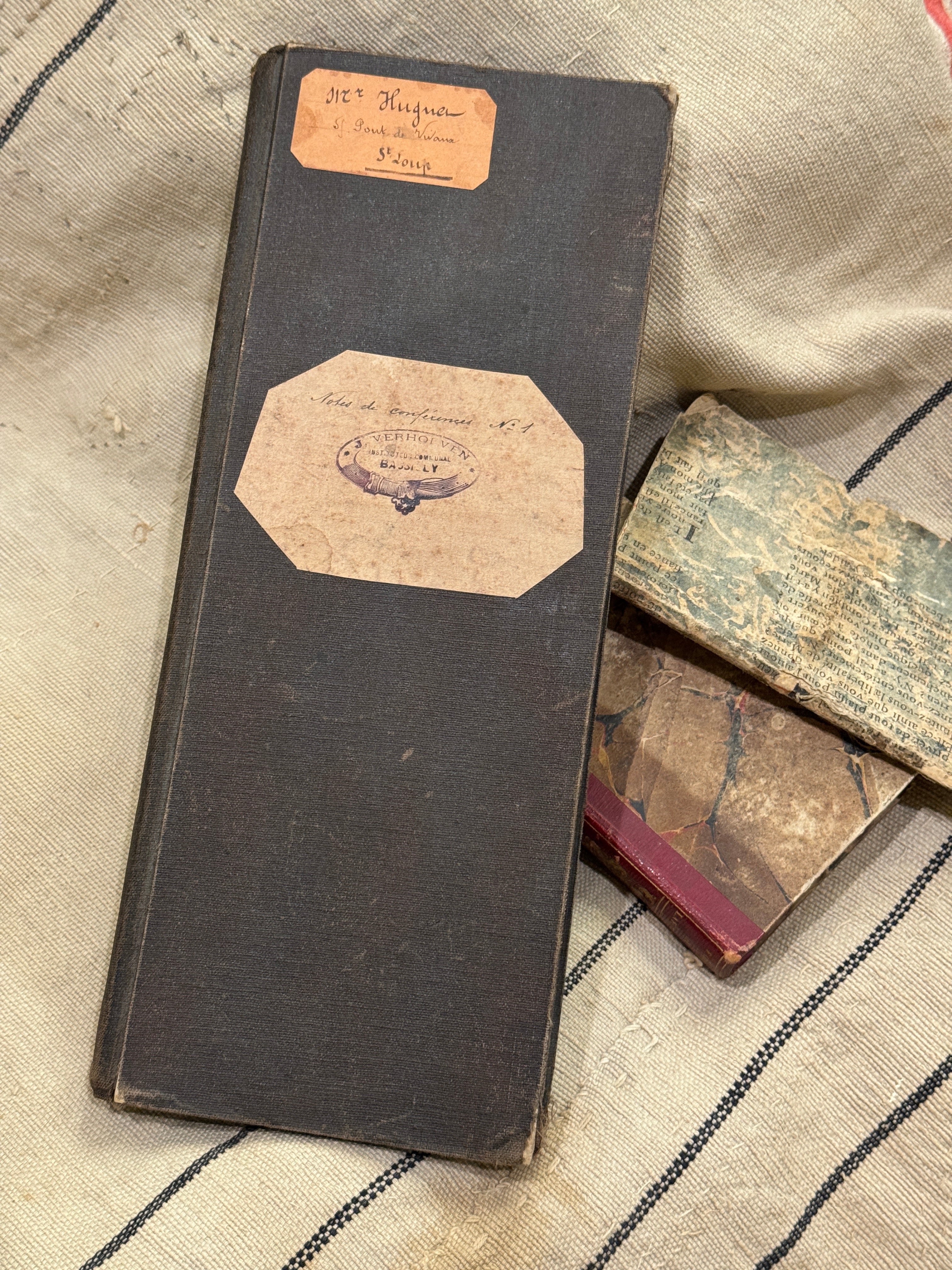 Antique French Ledger/Notebook