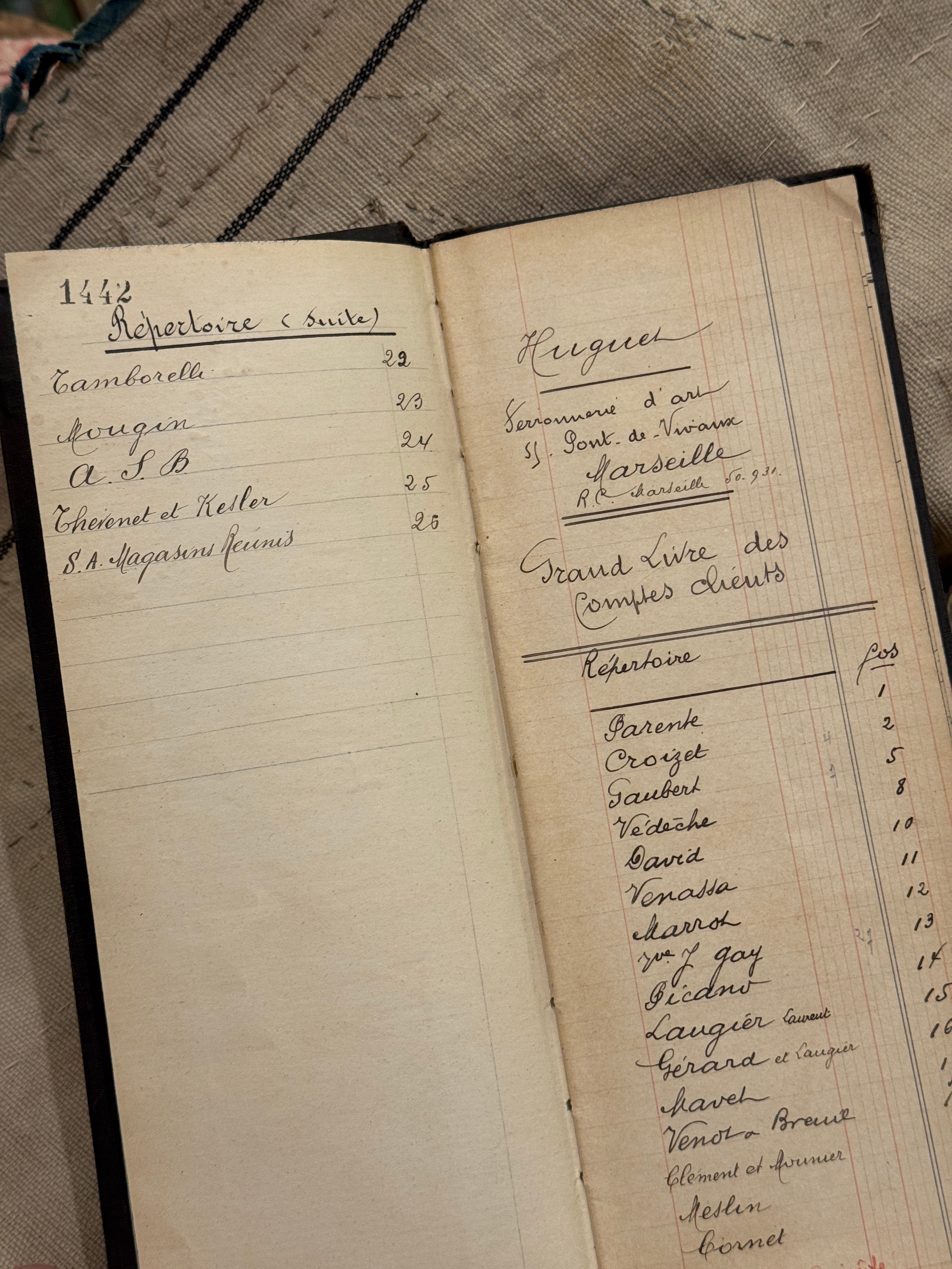 Antique French Ledger/Notebook