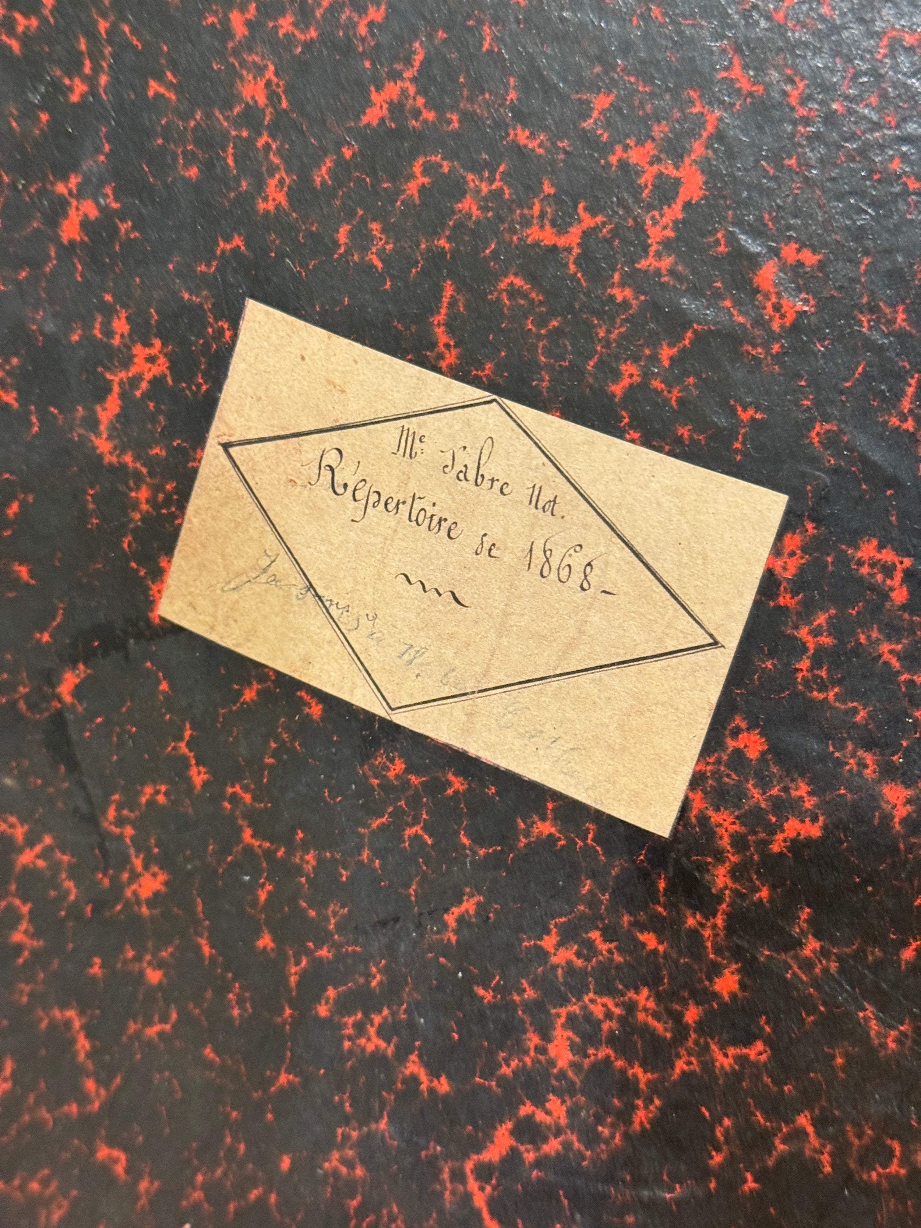 Antique French 1800s Large Blank Notebook