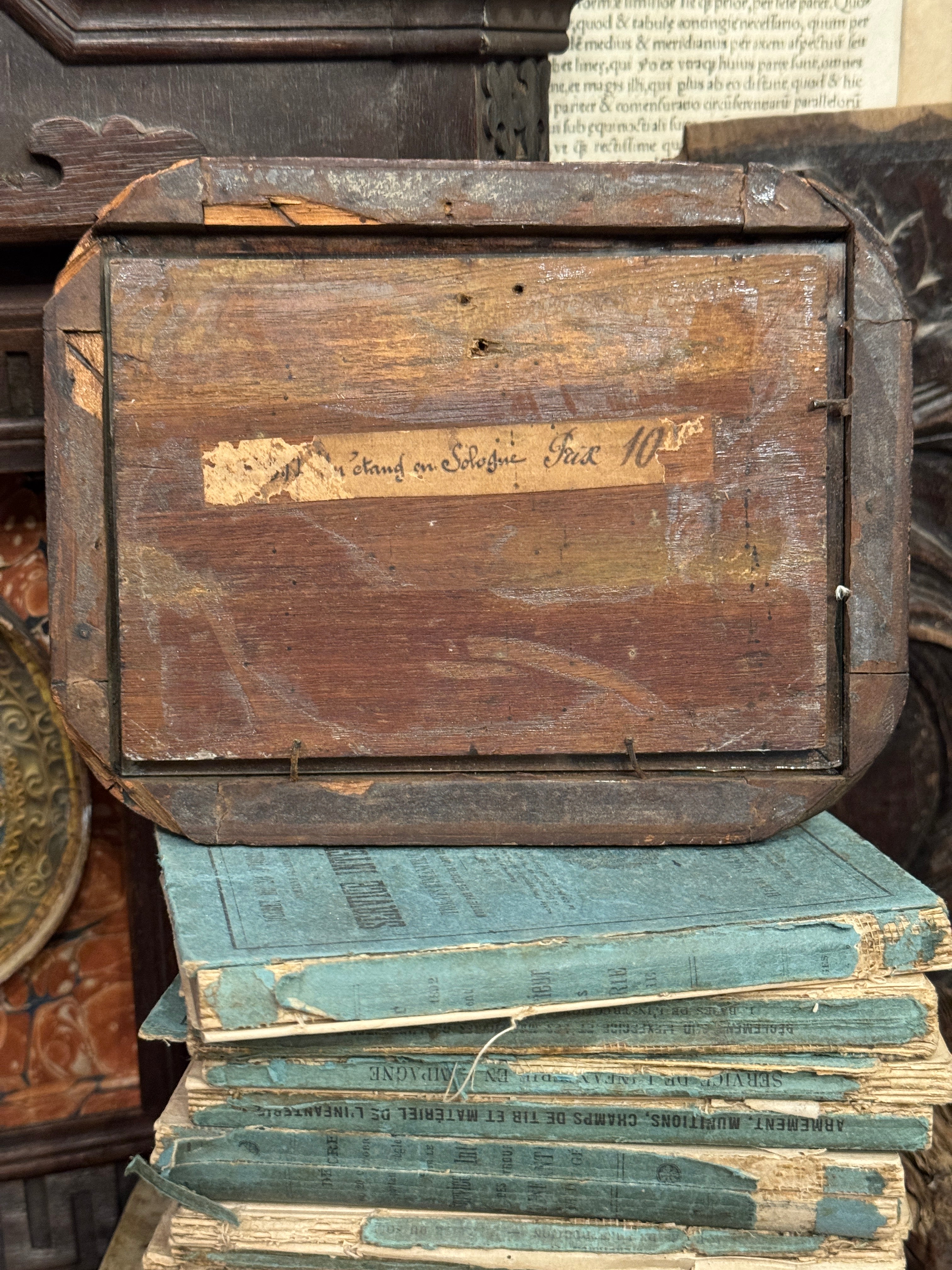 Antique Miniature French Oil Painting