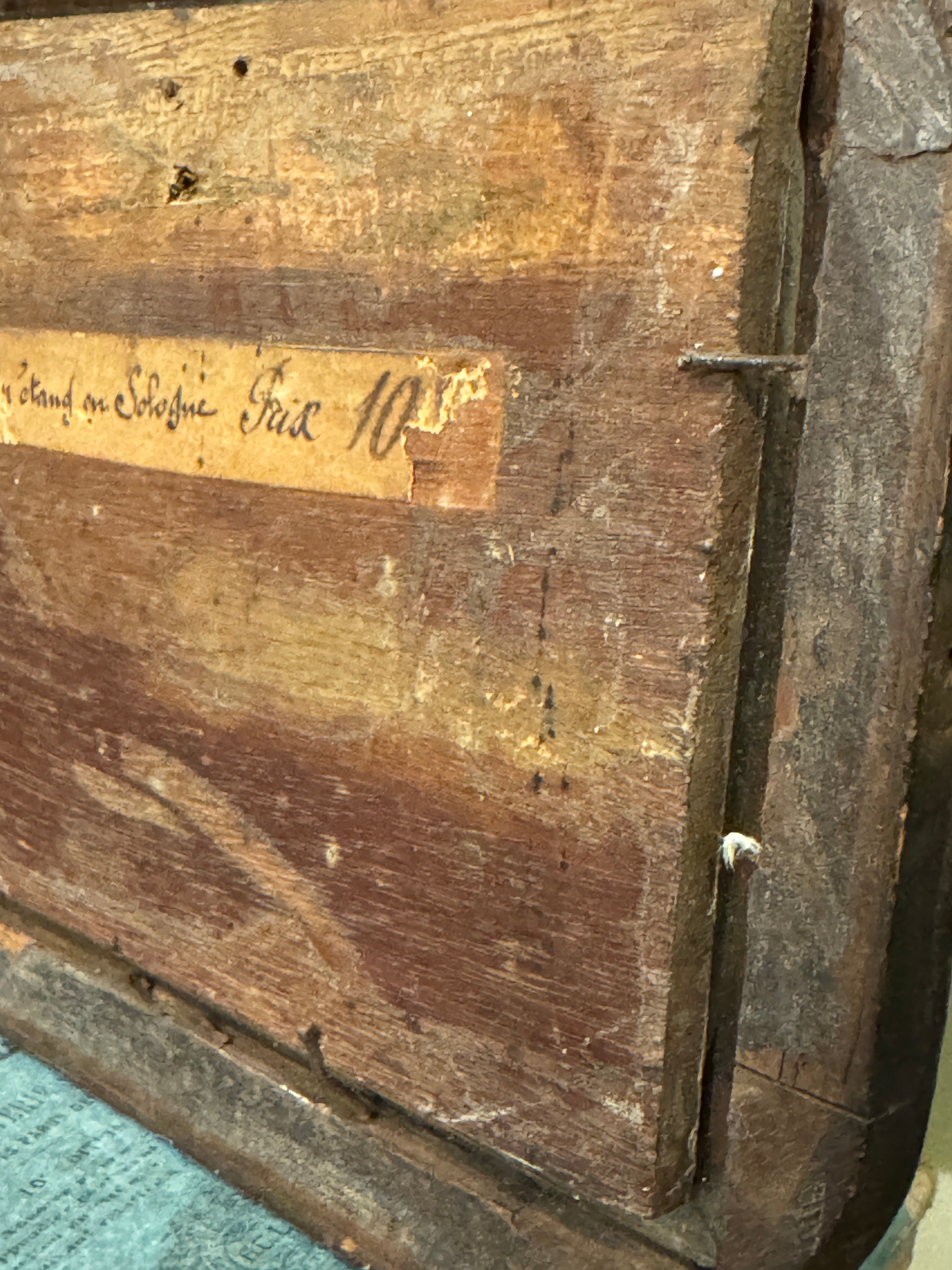 Antique Miniature French Oil Painting