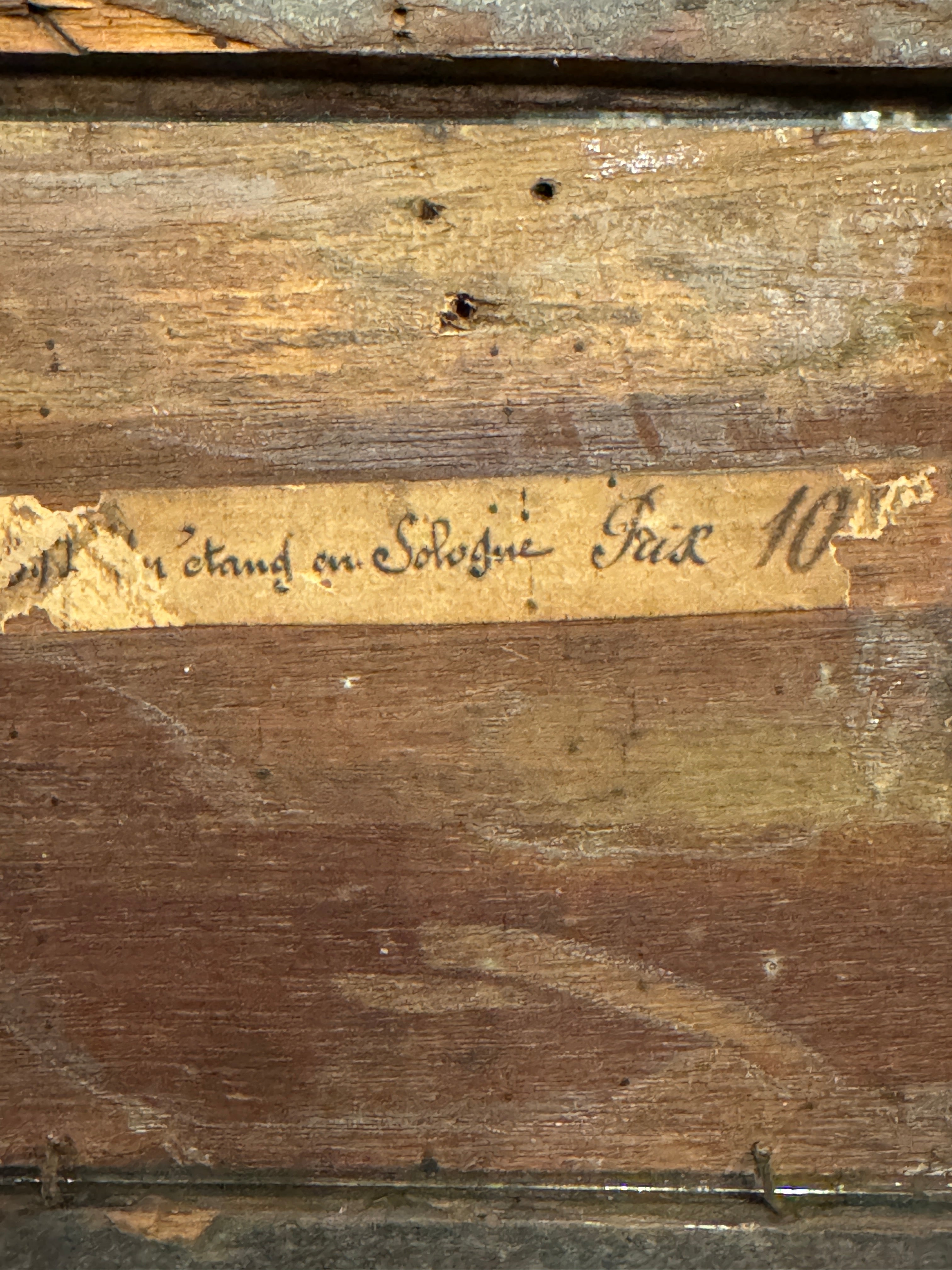 Antique Miniature French Oil Painting