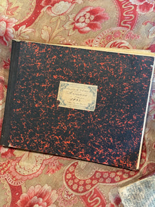 1800s Antique French Large Blank Notebook