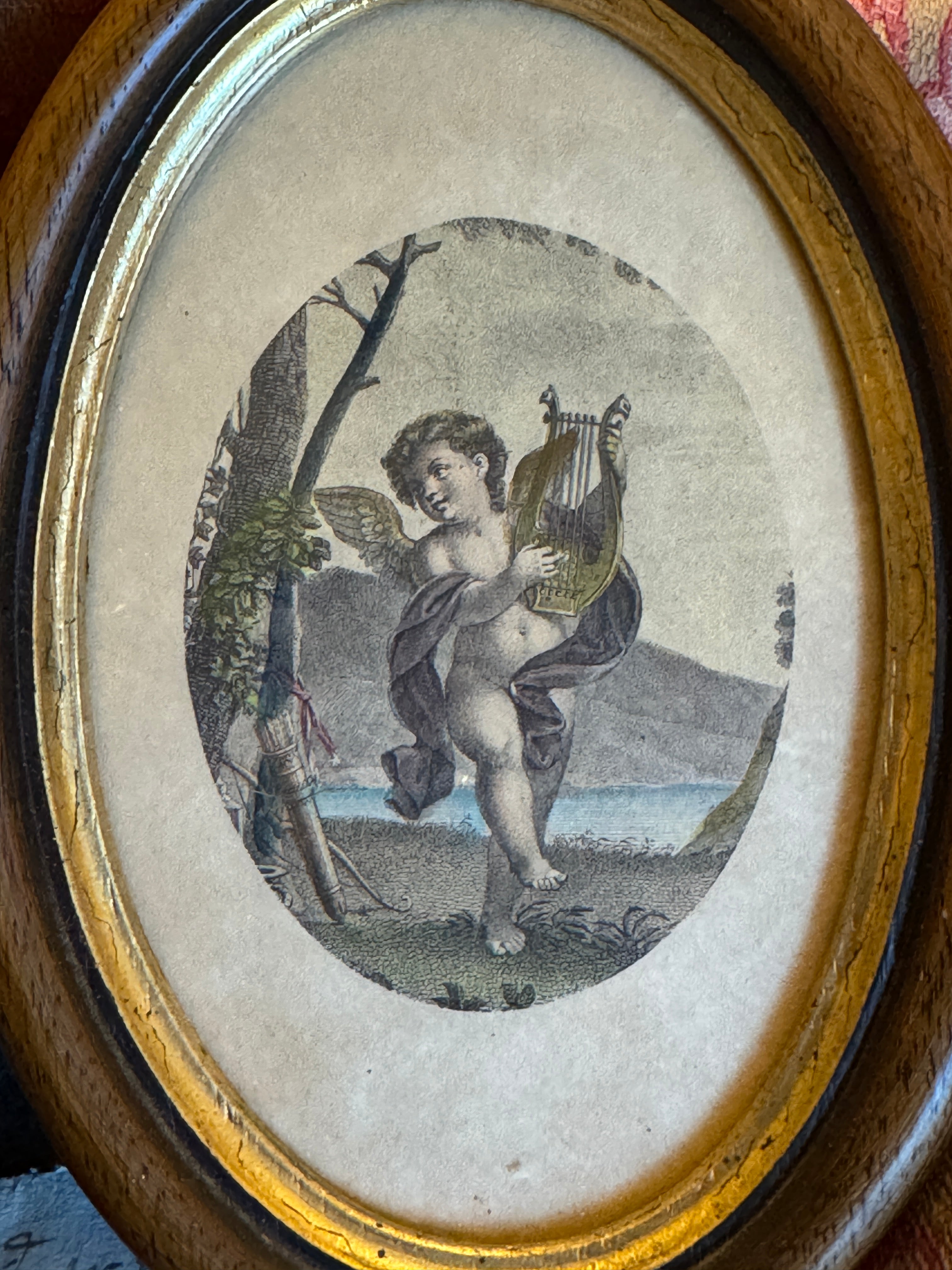 Antique French 1800s Angel/Cherub/Cupid Engraving