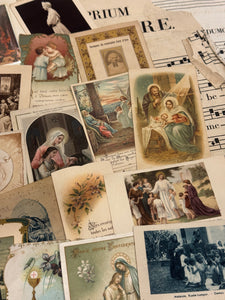 Set of 19 - 19th - 20th C French Religious Holy Cards