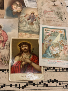 Set of 19 - 19th - 20th C French Religious Holy Cards