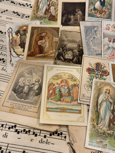 Set of 19 - 19th - 20th C French Religious Holy Cards